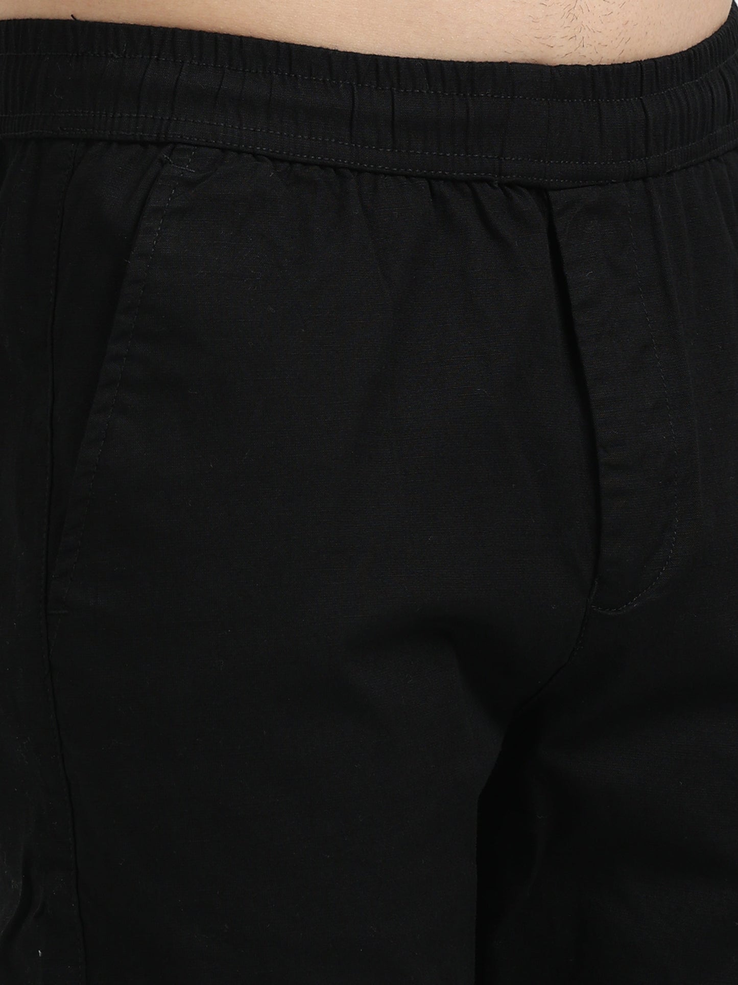 Lazy Linen Comfy Trouser - Black
