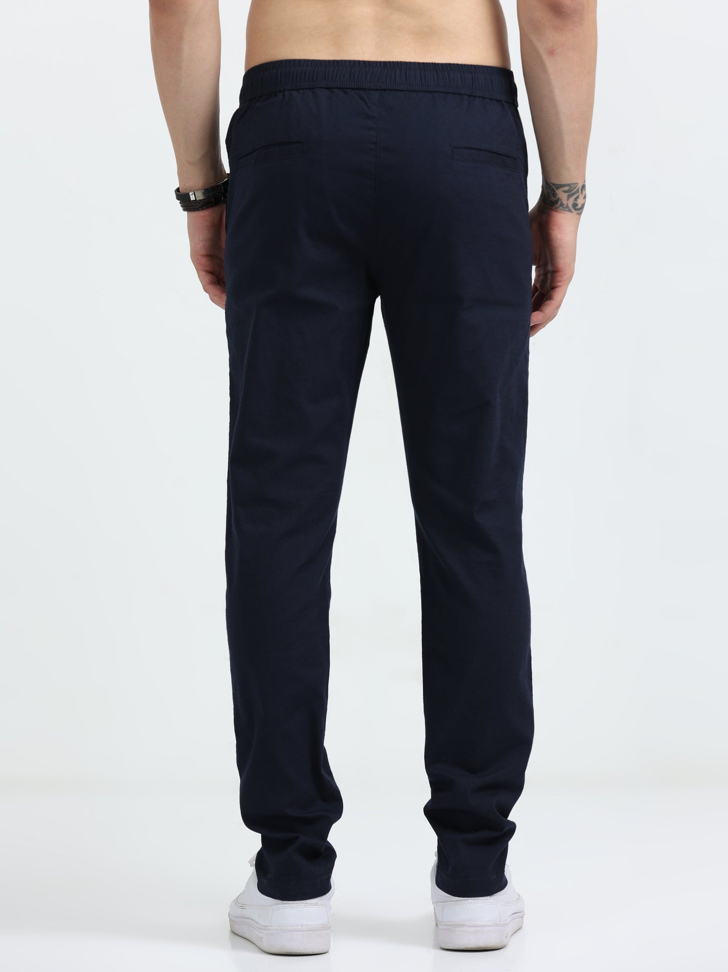 Lazy Linen Comfy Trouser - Navy