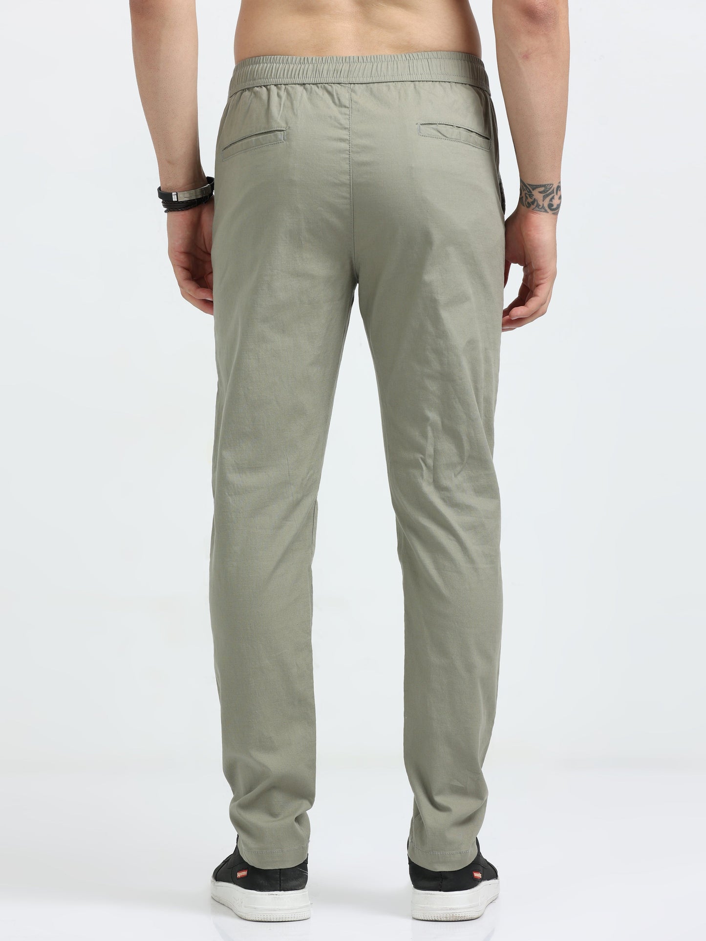 Lazy Linen Comfy Trouser - Olive