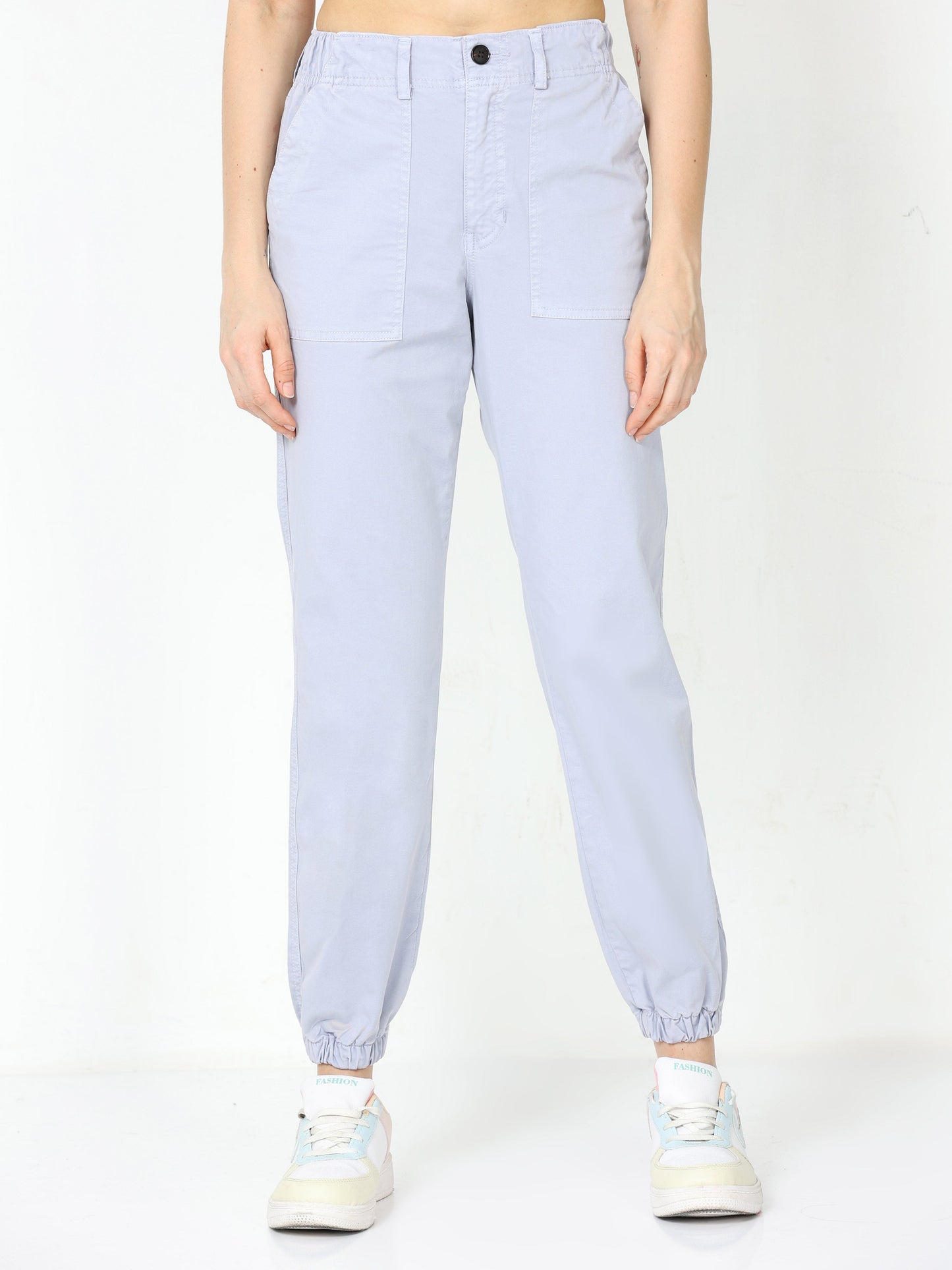 Women Vintage Blue Stone Jogger Pants