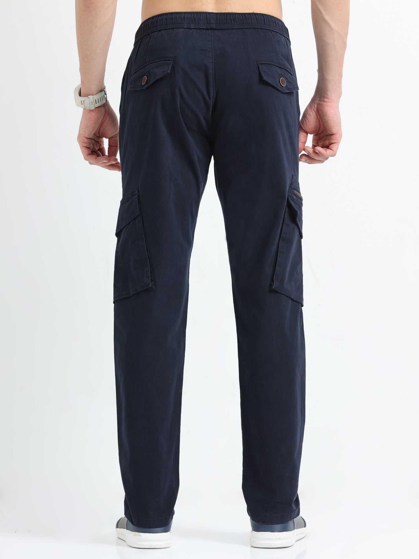 Men Zipper Cargo-Navy
