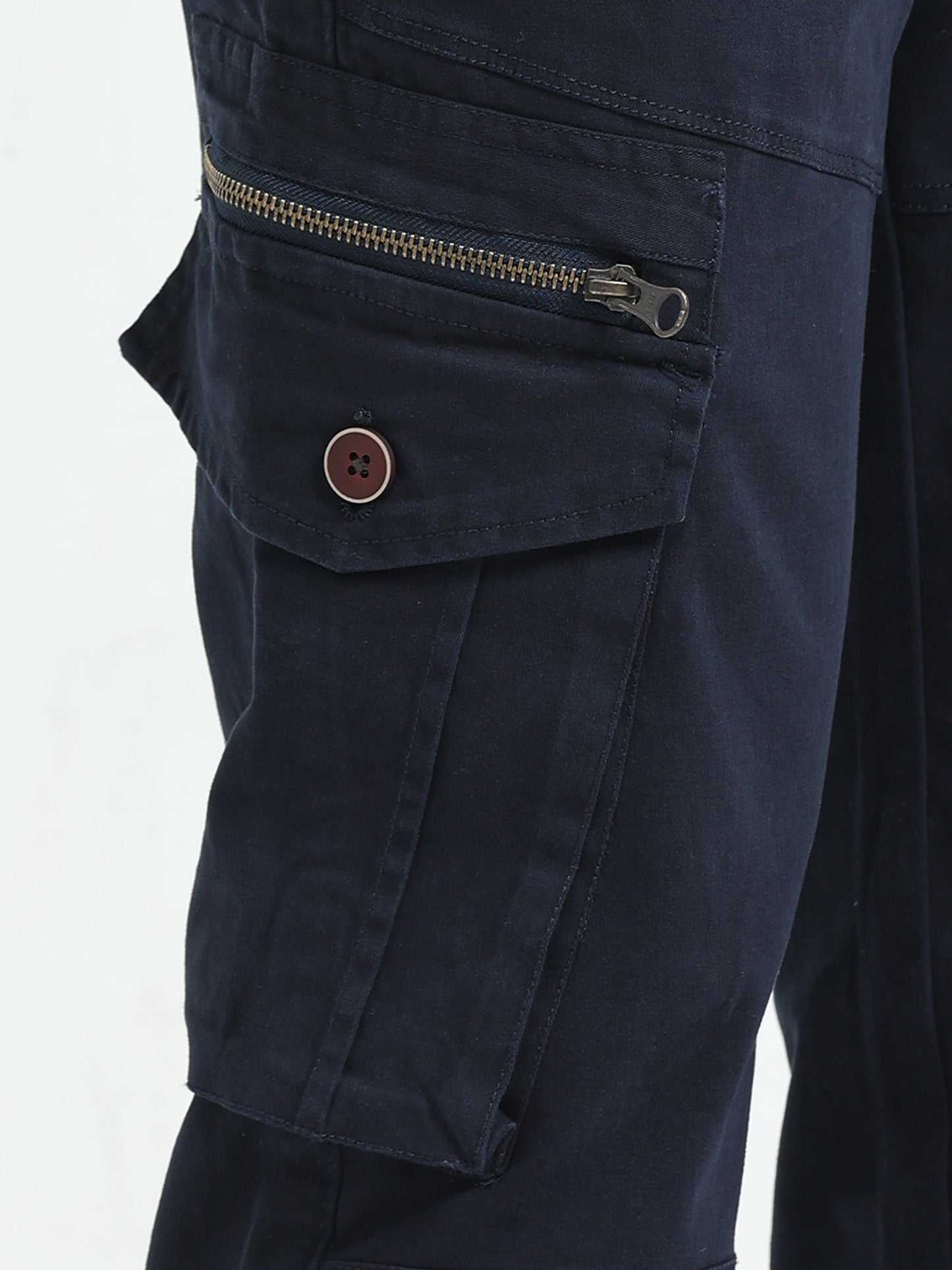 Men Zipper Cargo-Navy