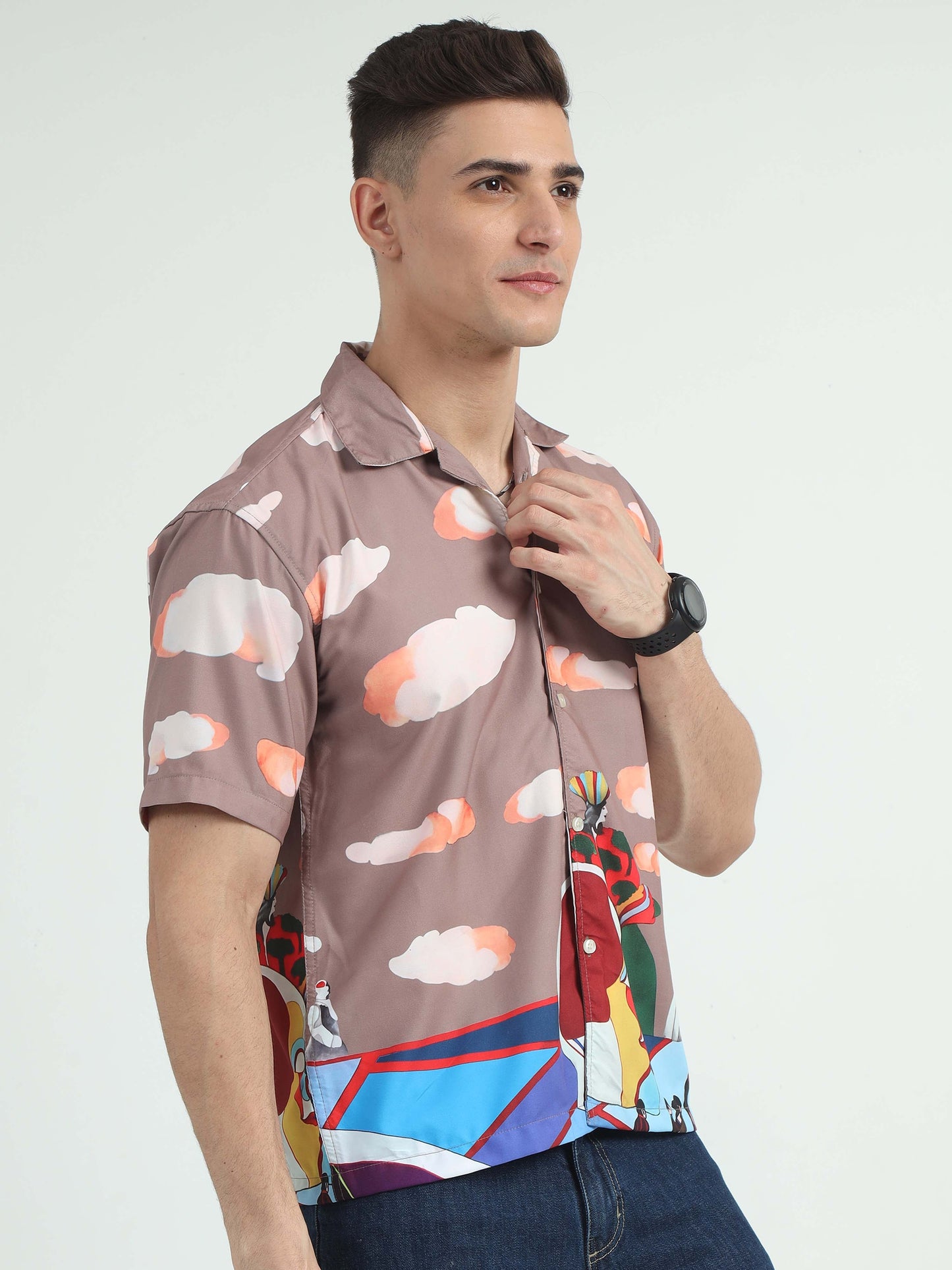 Men Queen of Hearts Oversized Shirt-Queen of Hearts