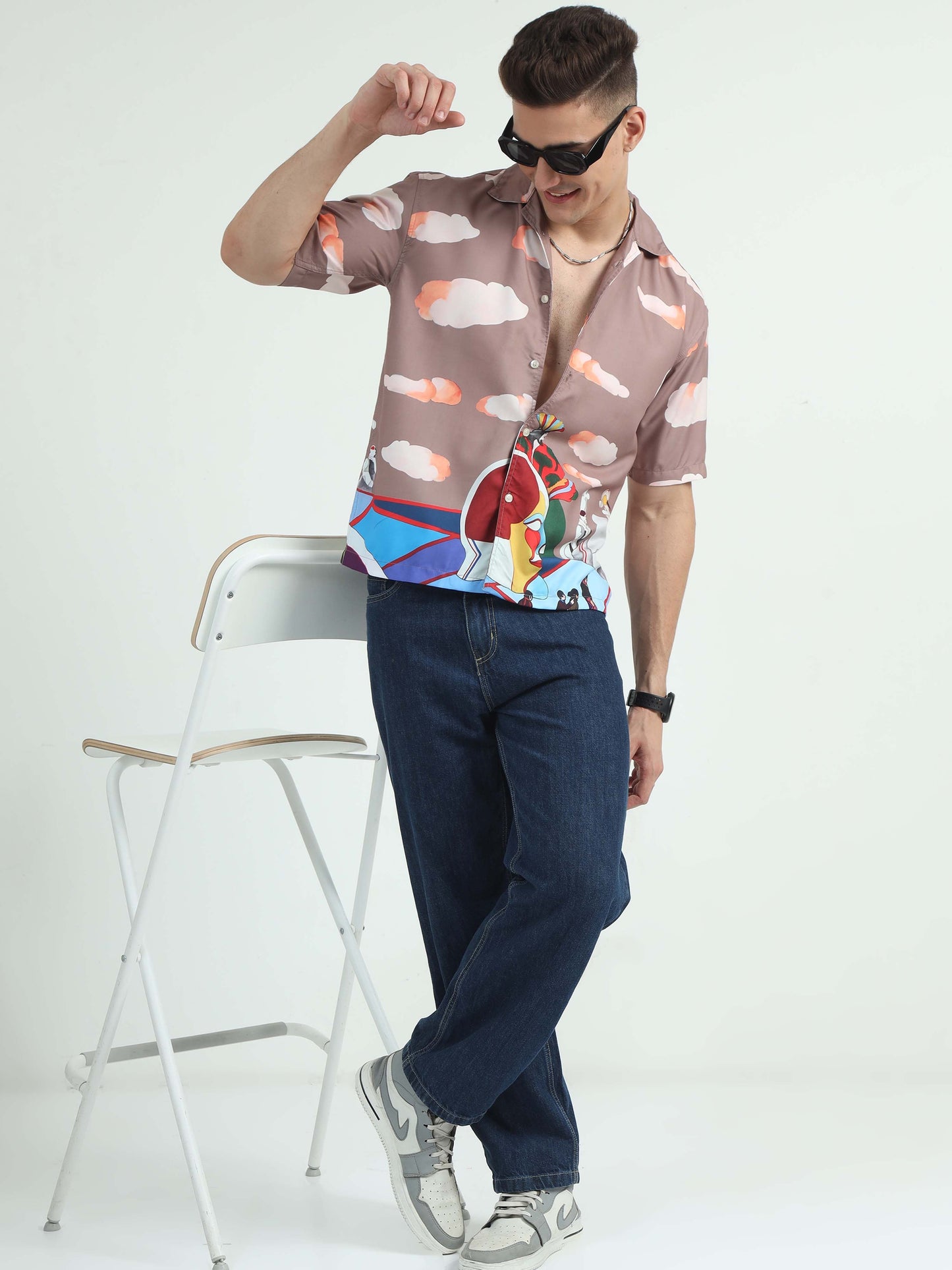 Men Queen of Hearts Oversized Shirt-Queen of Hearts