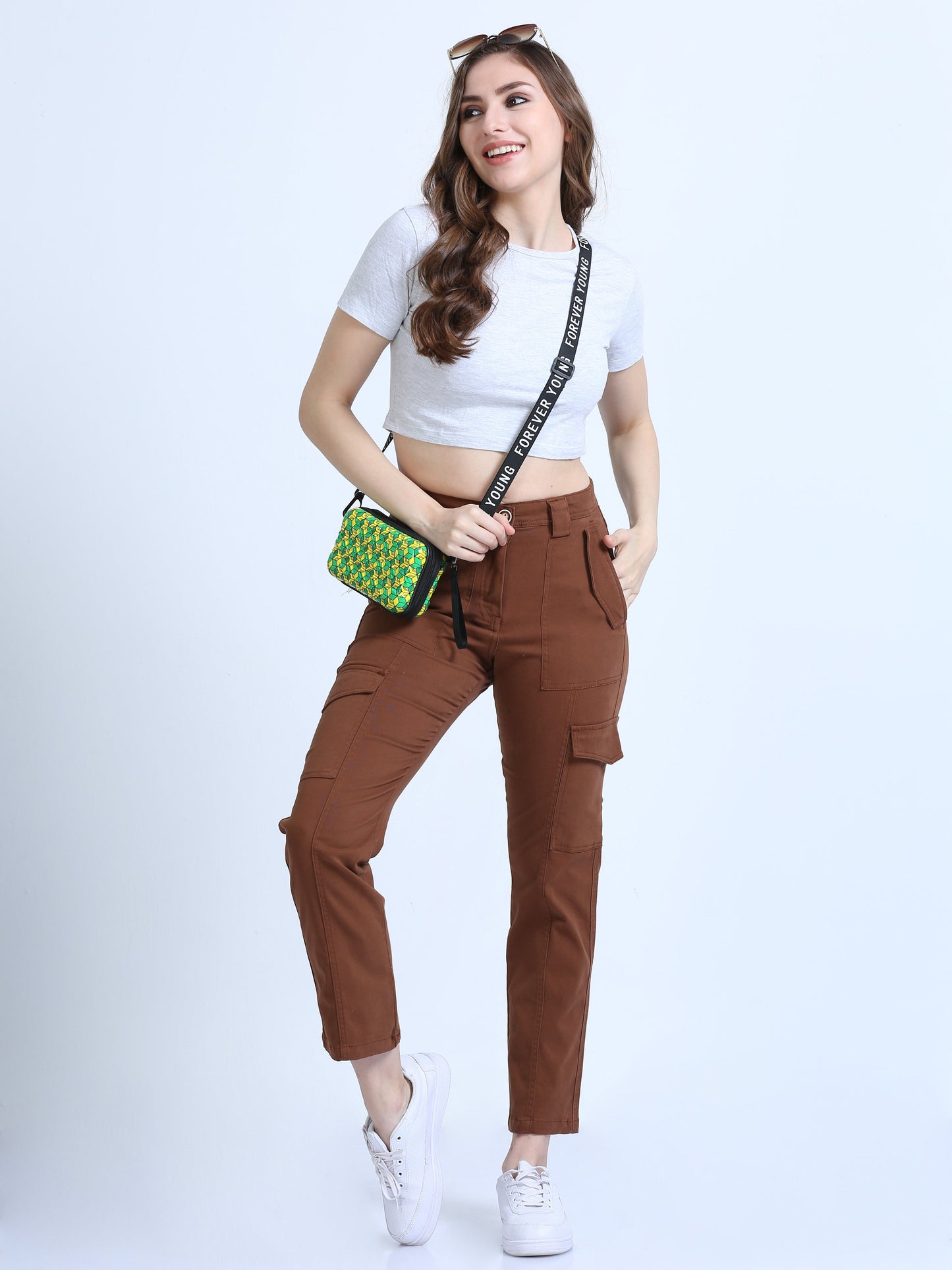 Women Bolsillo Cargo-Rust