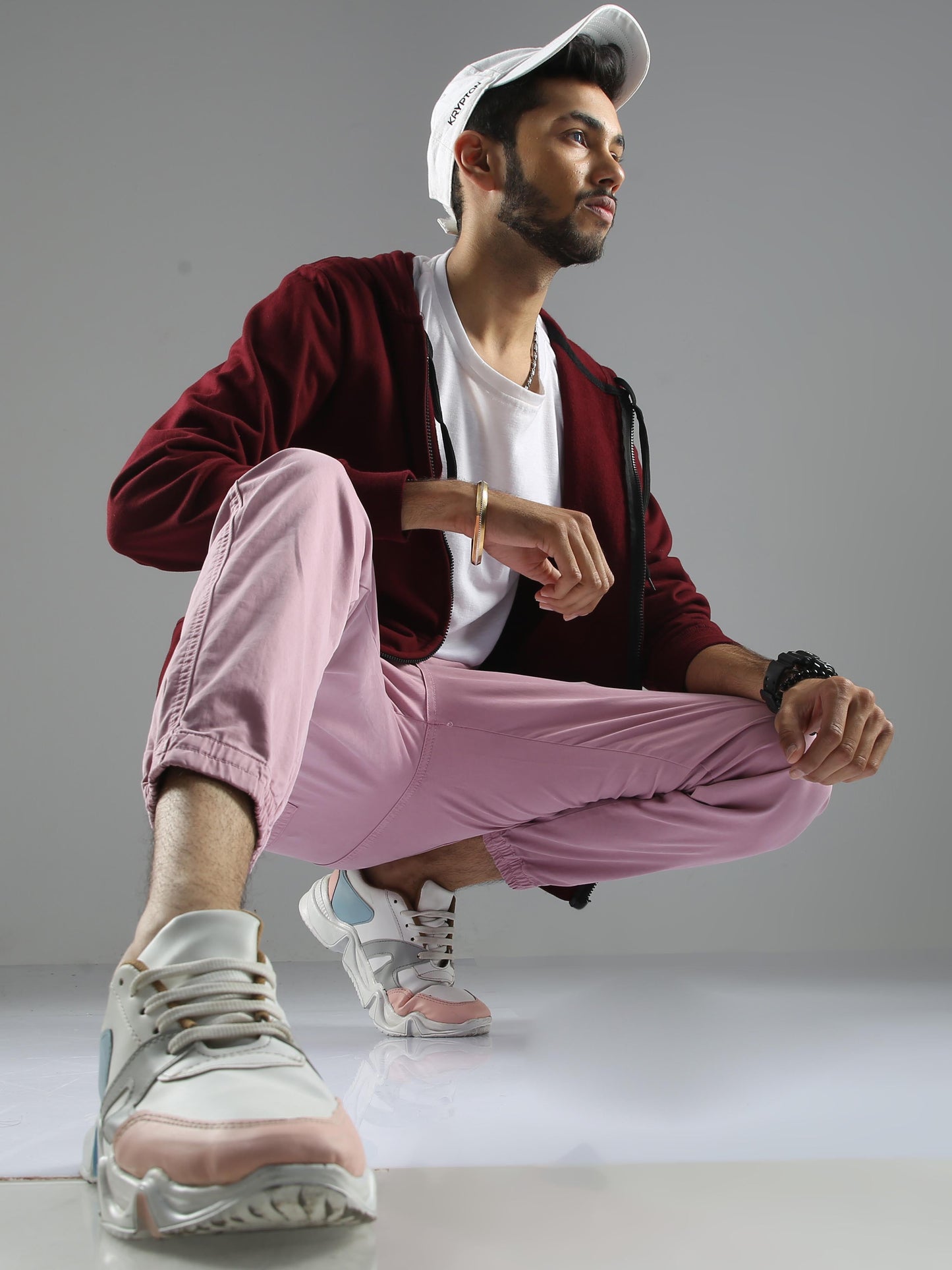 Men Joggers-Aesthetic Pink