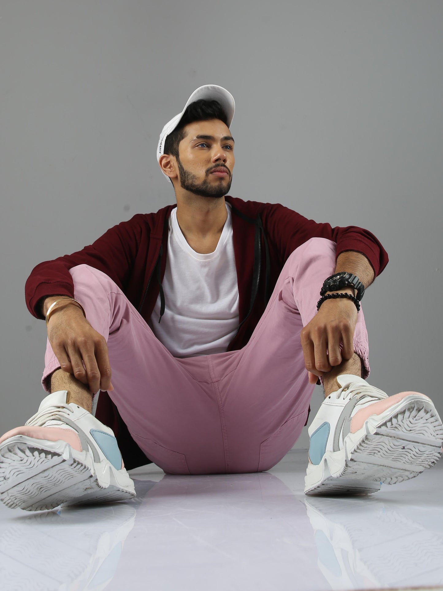 Men Joggers-Aesthetic Pink