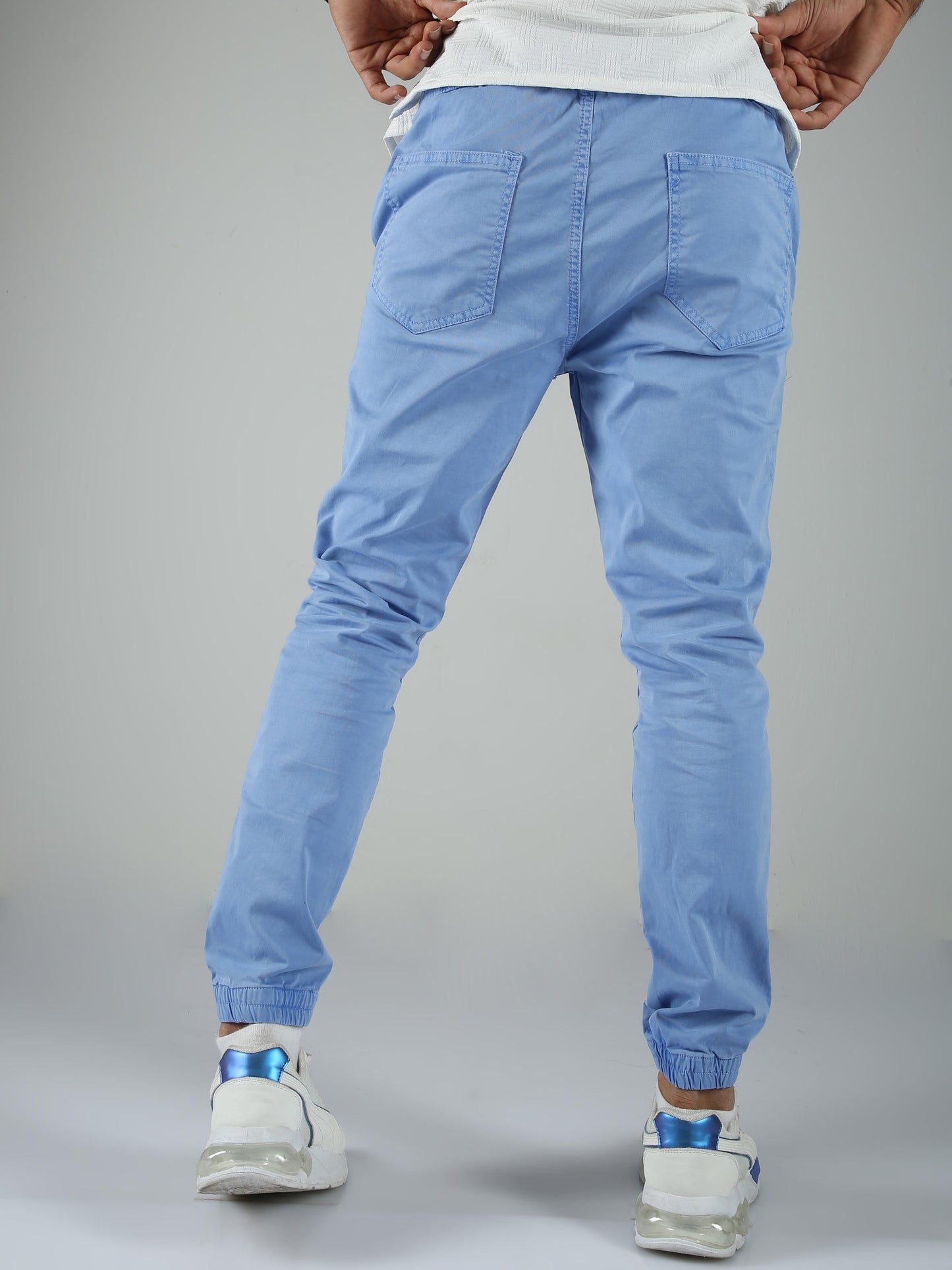 Men Joggers-Light Blue