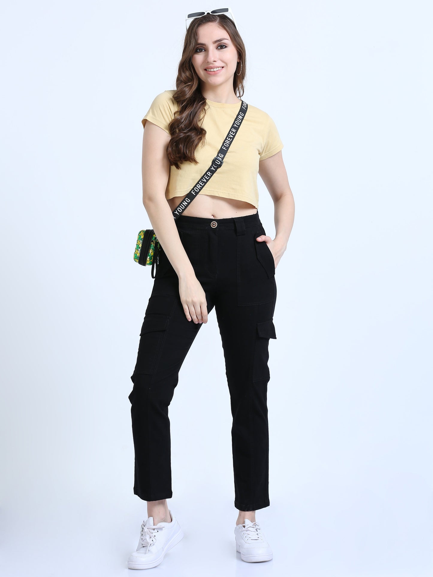 Women Bolsillo Cargo-Black