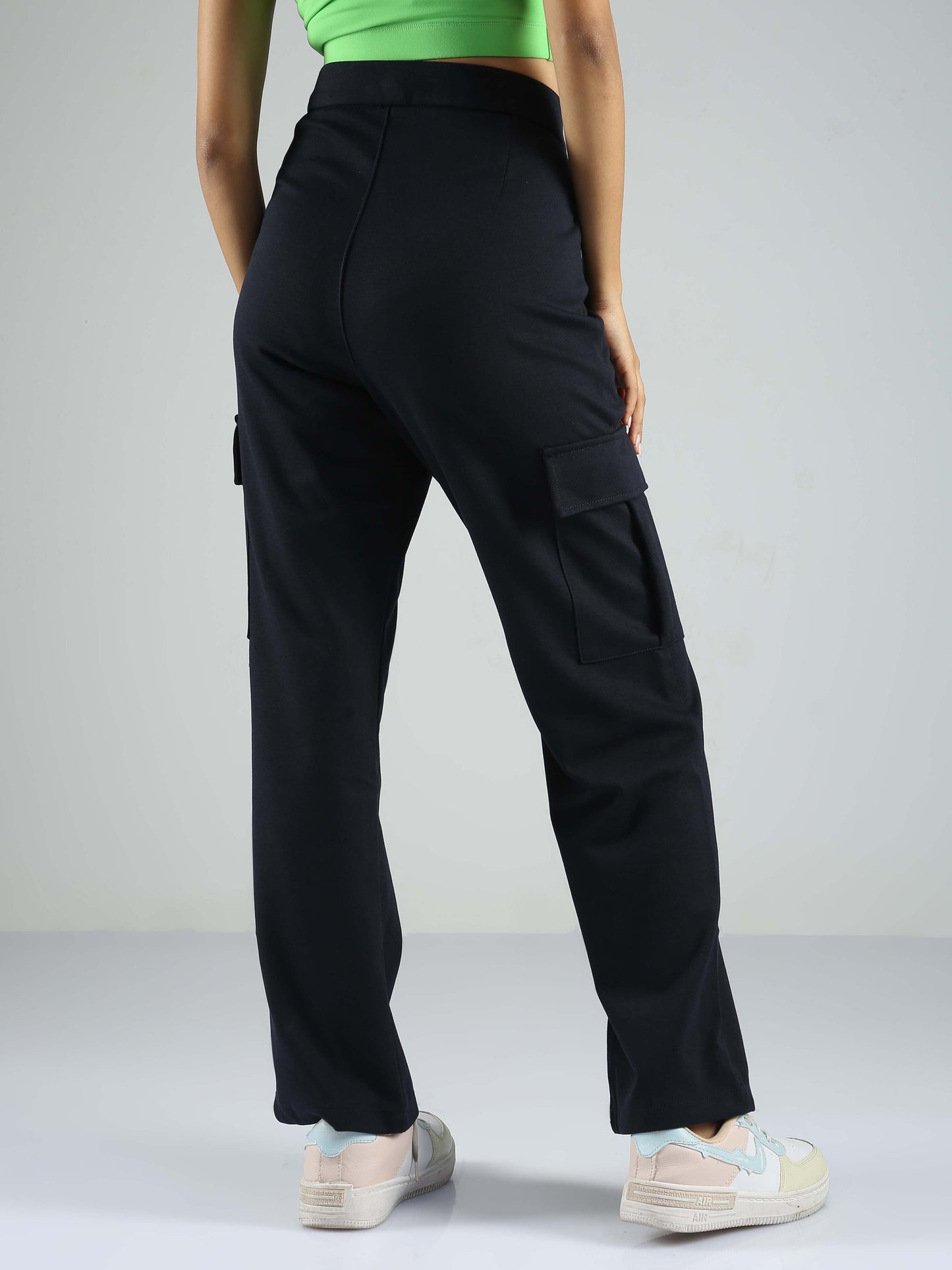 Women Straight Pant-Navy