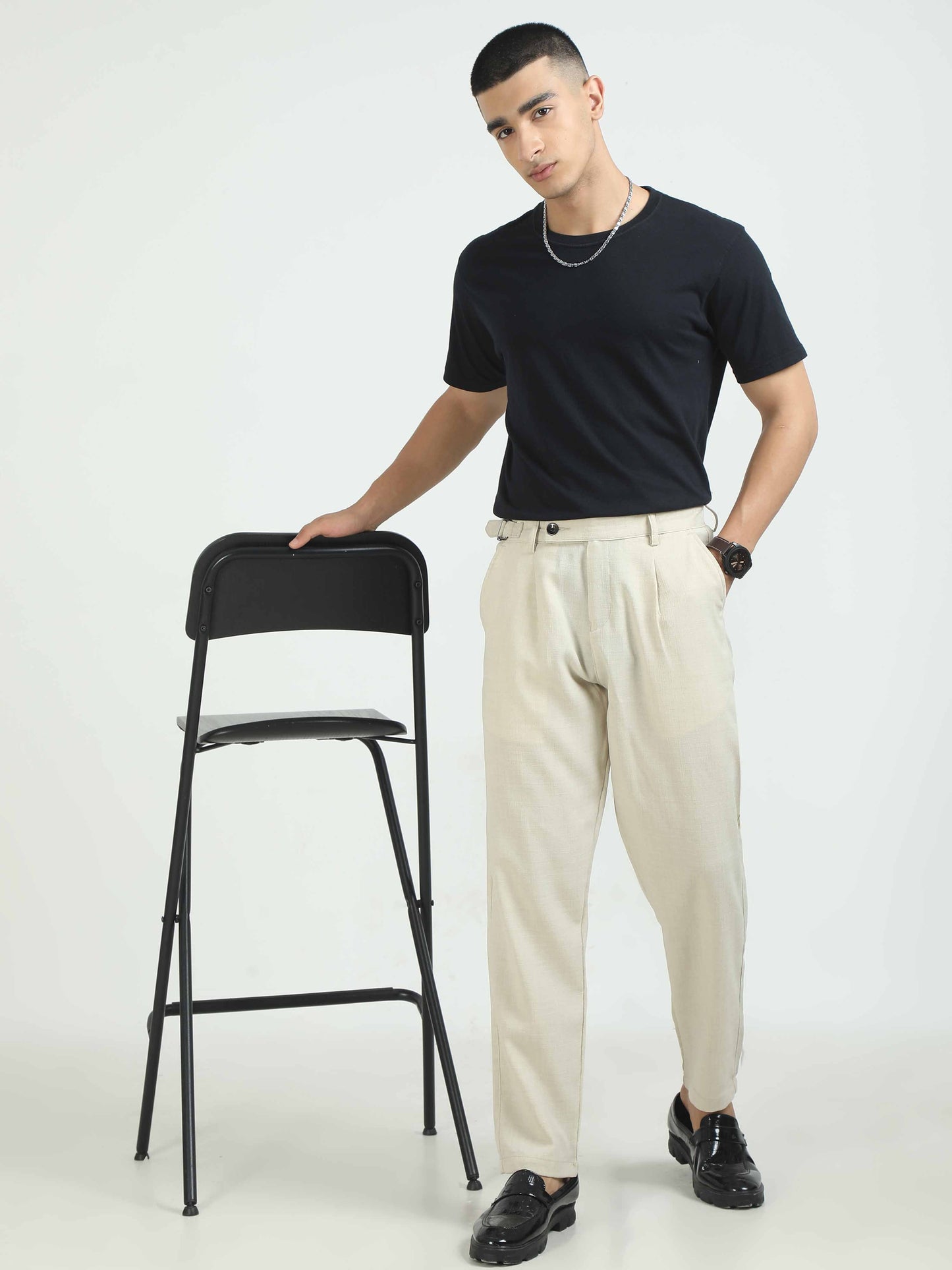 Men Air Linen Summer Pants-Beige
