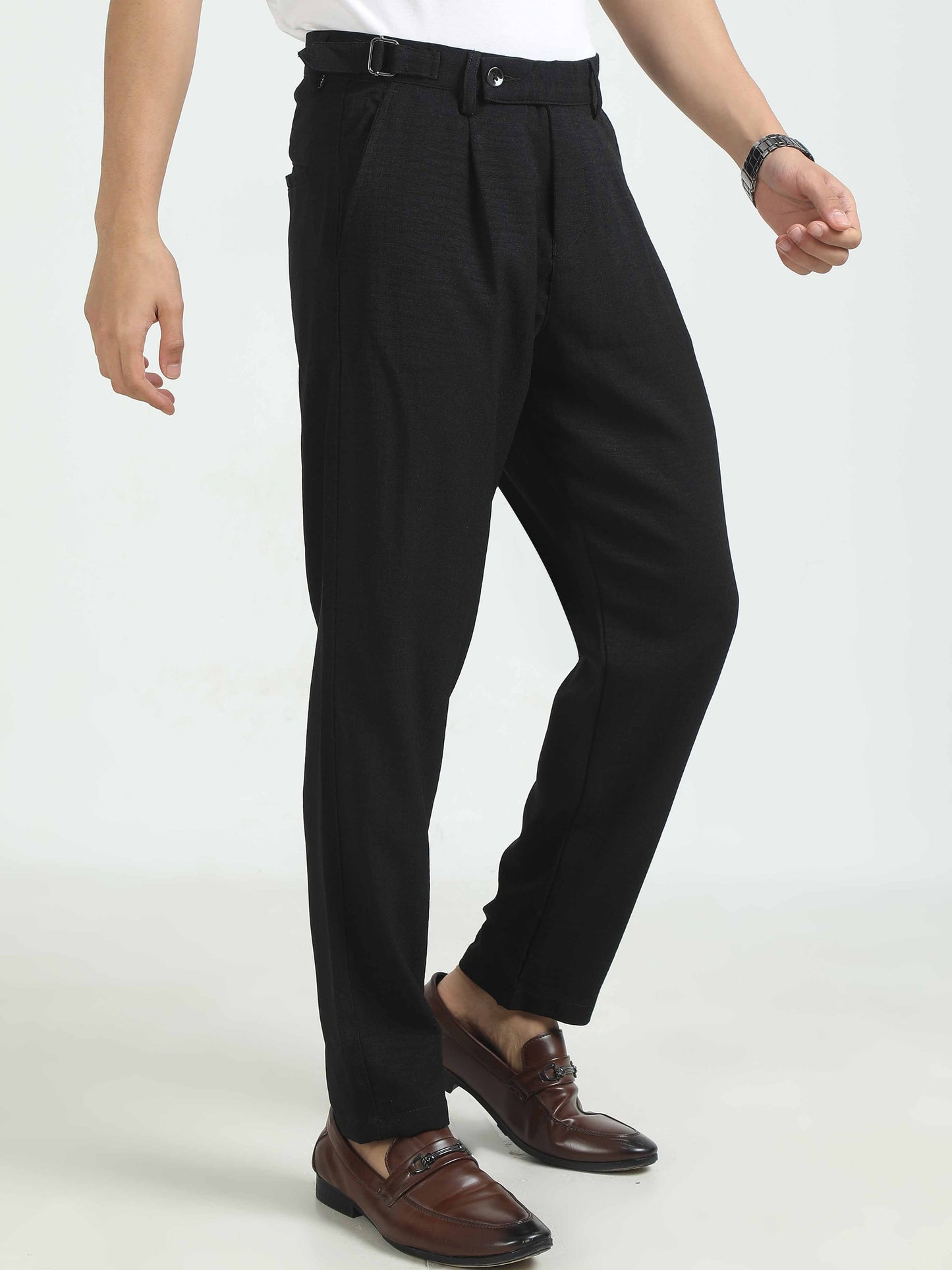 Men Air Linen Summer Pants-Black