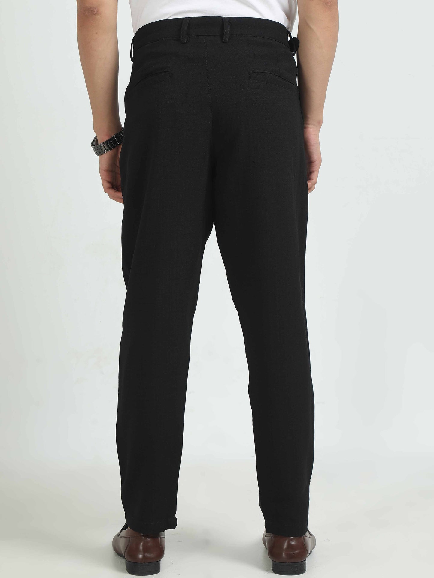 Men Air Linen Summer Pants-Black