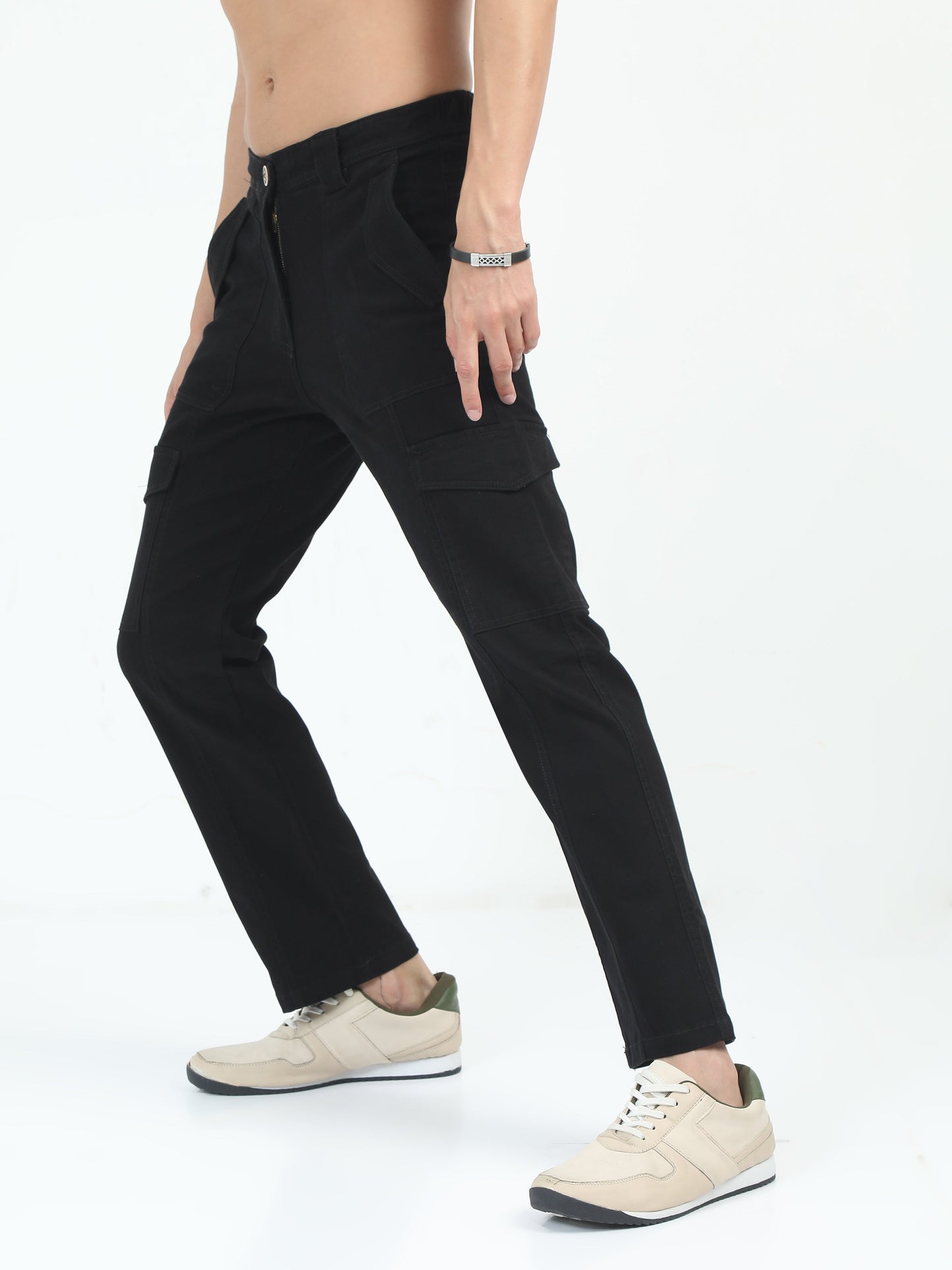 Men Classic Bolsillo Cargo - Black