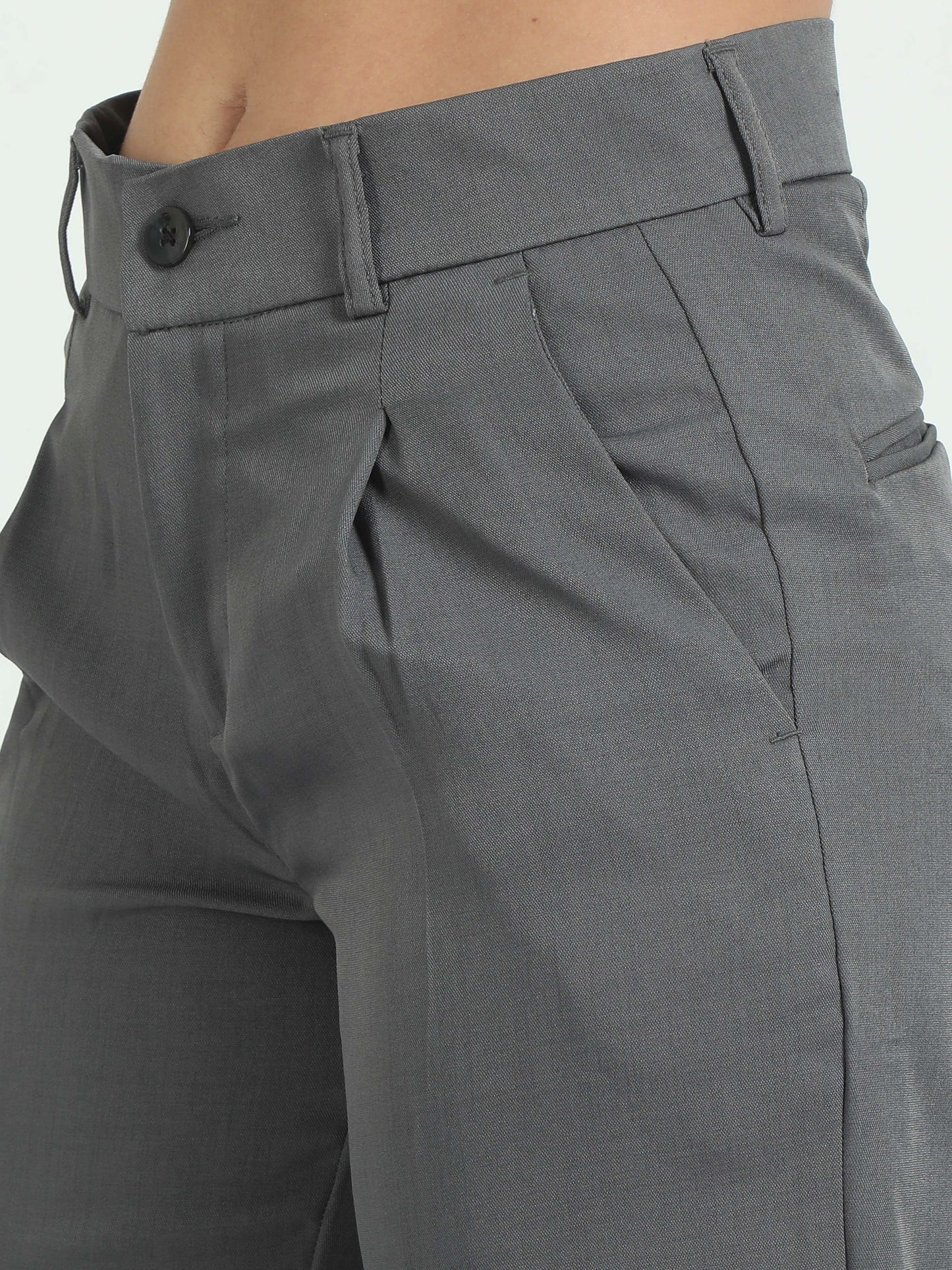 Women Bon Voyage Pleat Pant-Dk Grey