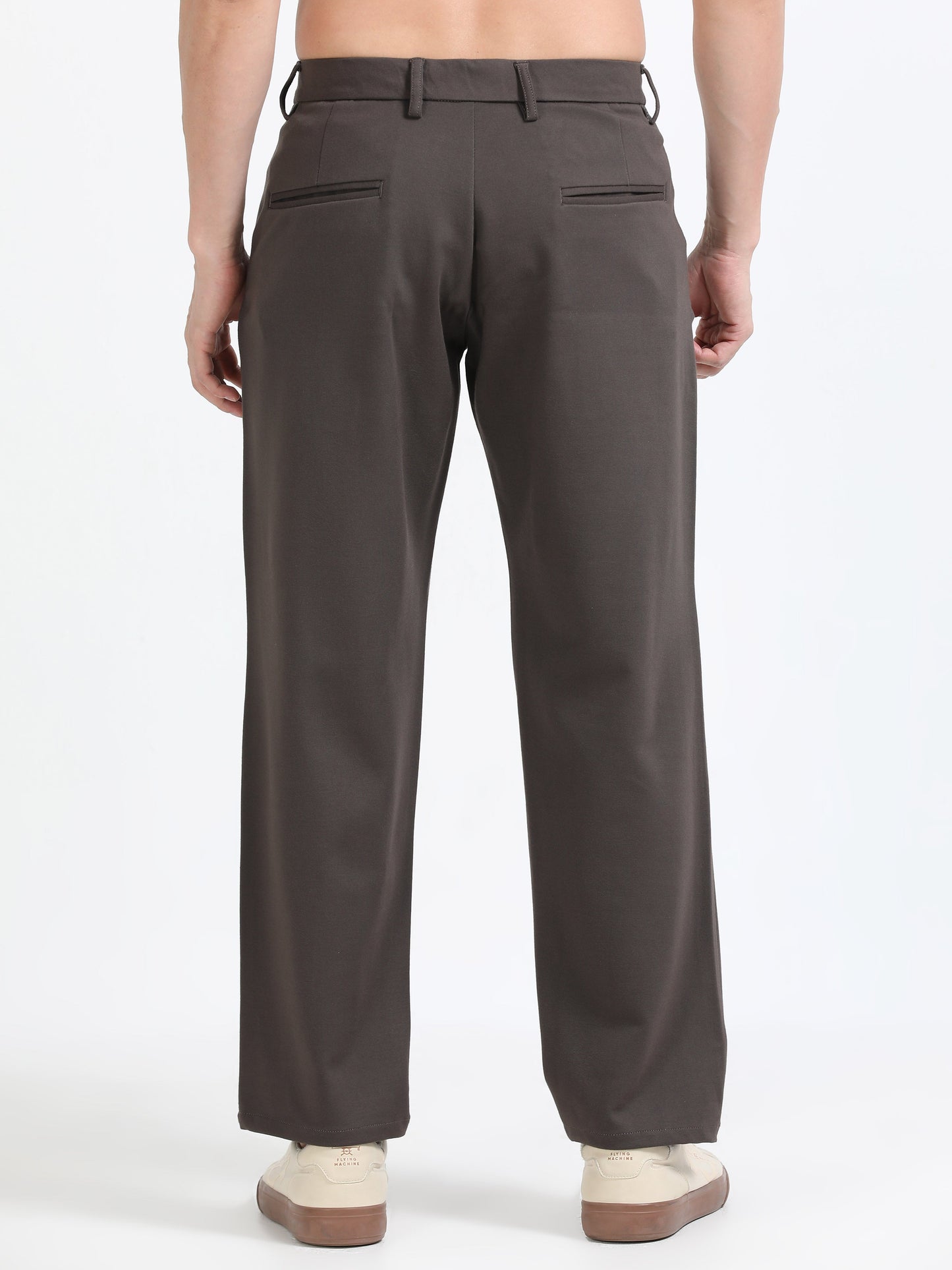 Men Tencil Leisure Trousers-Brown