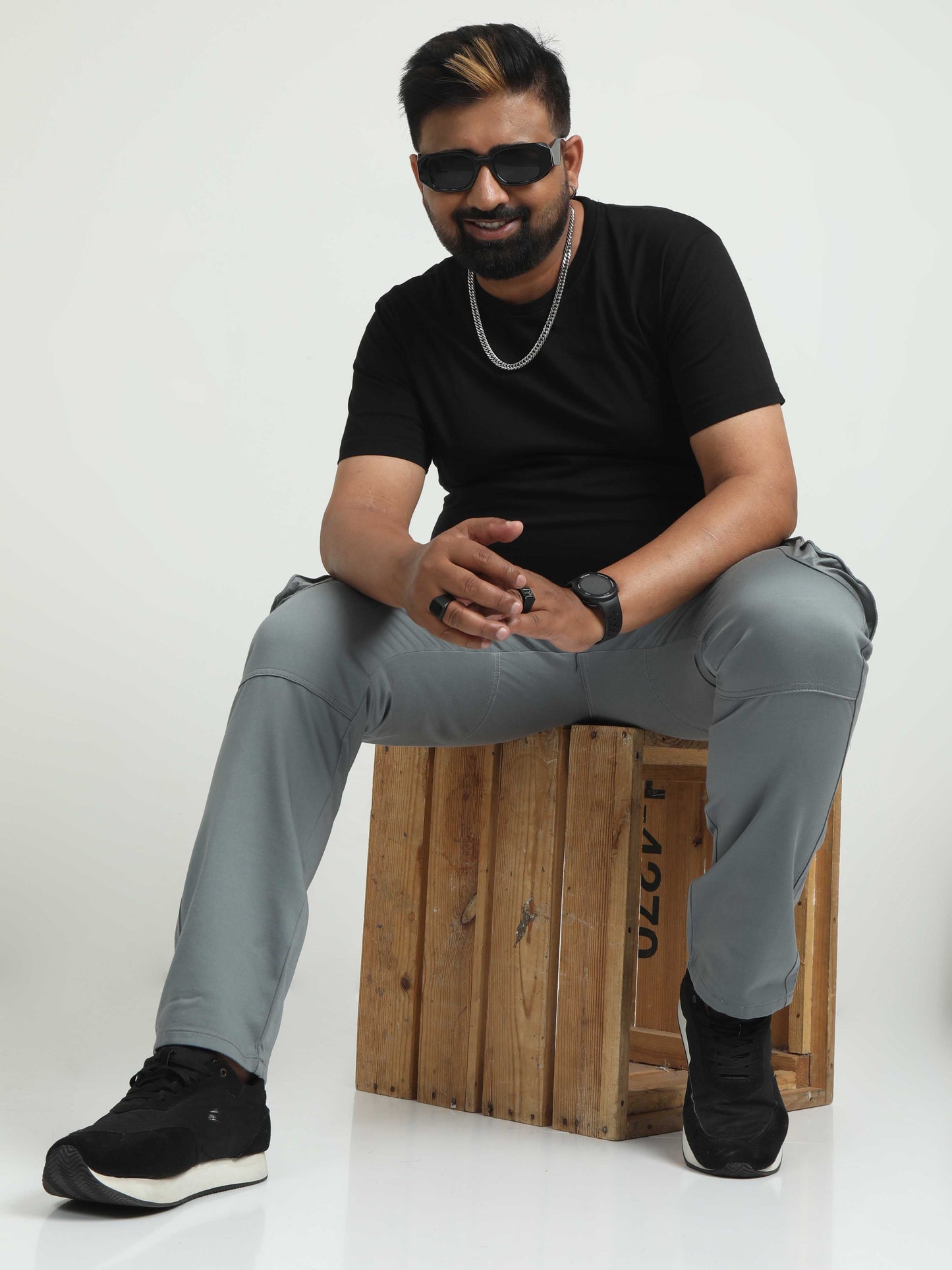 Men Plus Cargo-Grey