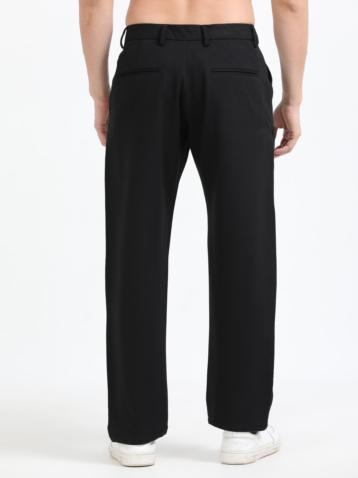 Men Tencil Leisure Trousers-Black