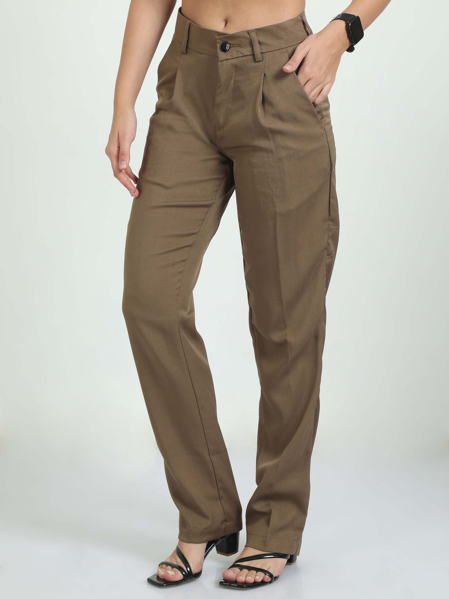 Women Bon Voyage Pleat Pant-Khakhi