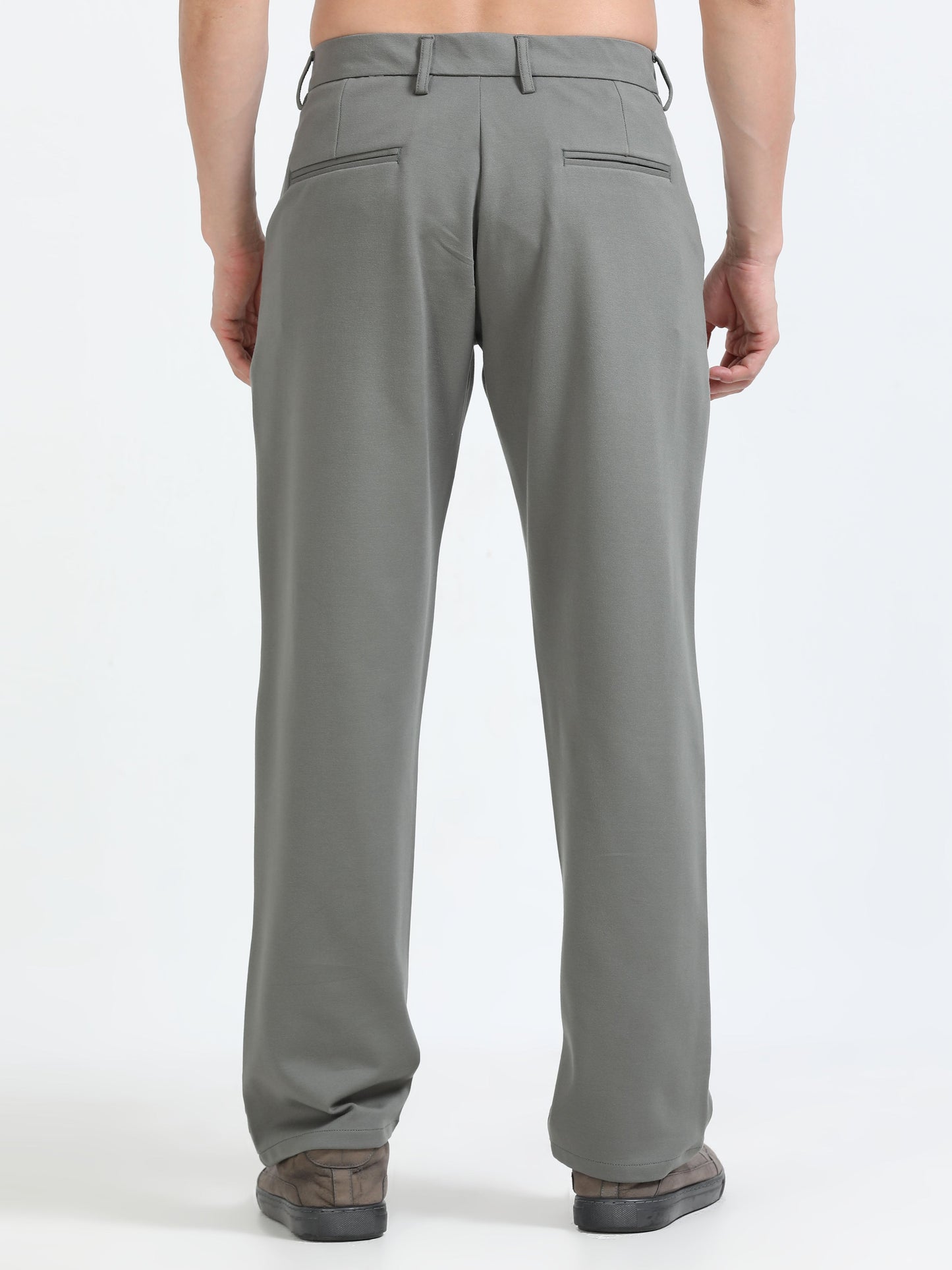 Men Tencil Leisure Trousers-Olive
