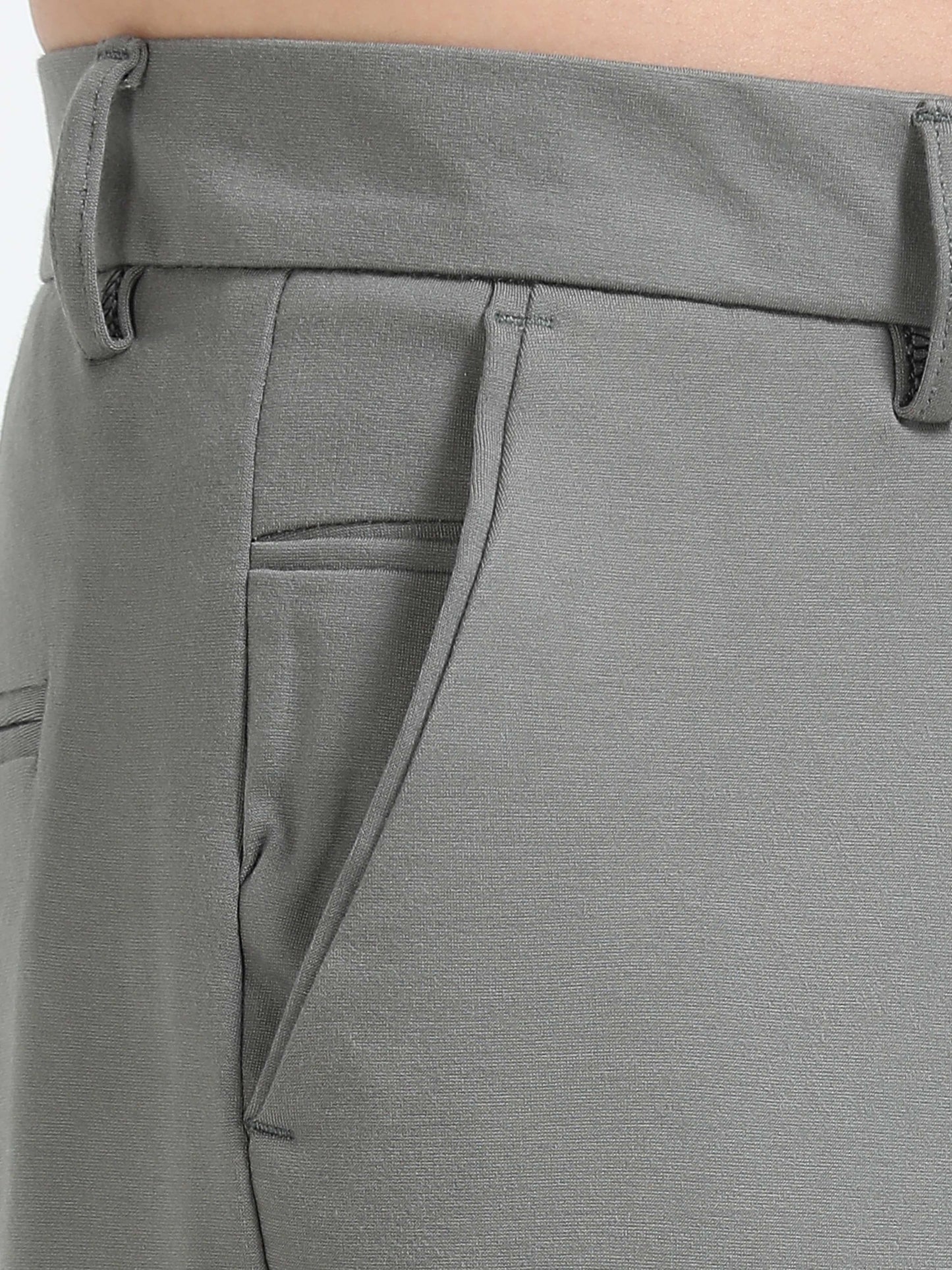 Men Tencil Leisure Trousers-Olive