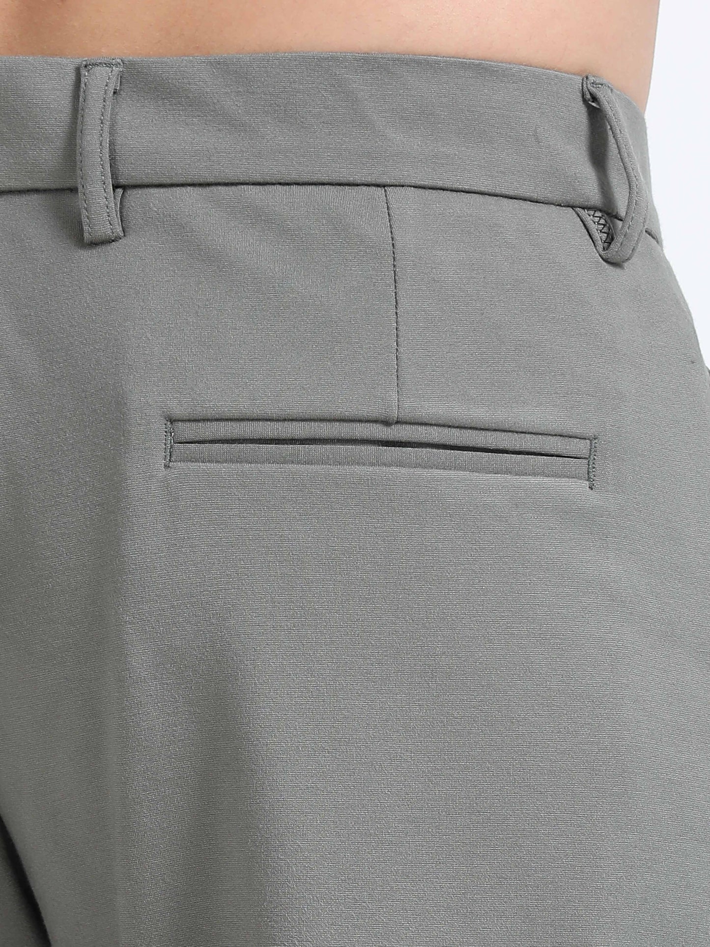 Men Tencil Leisure Trousers-Olive