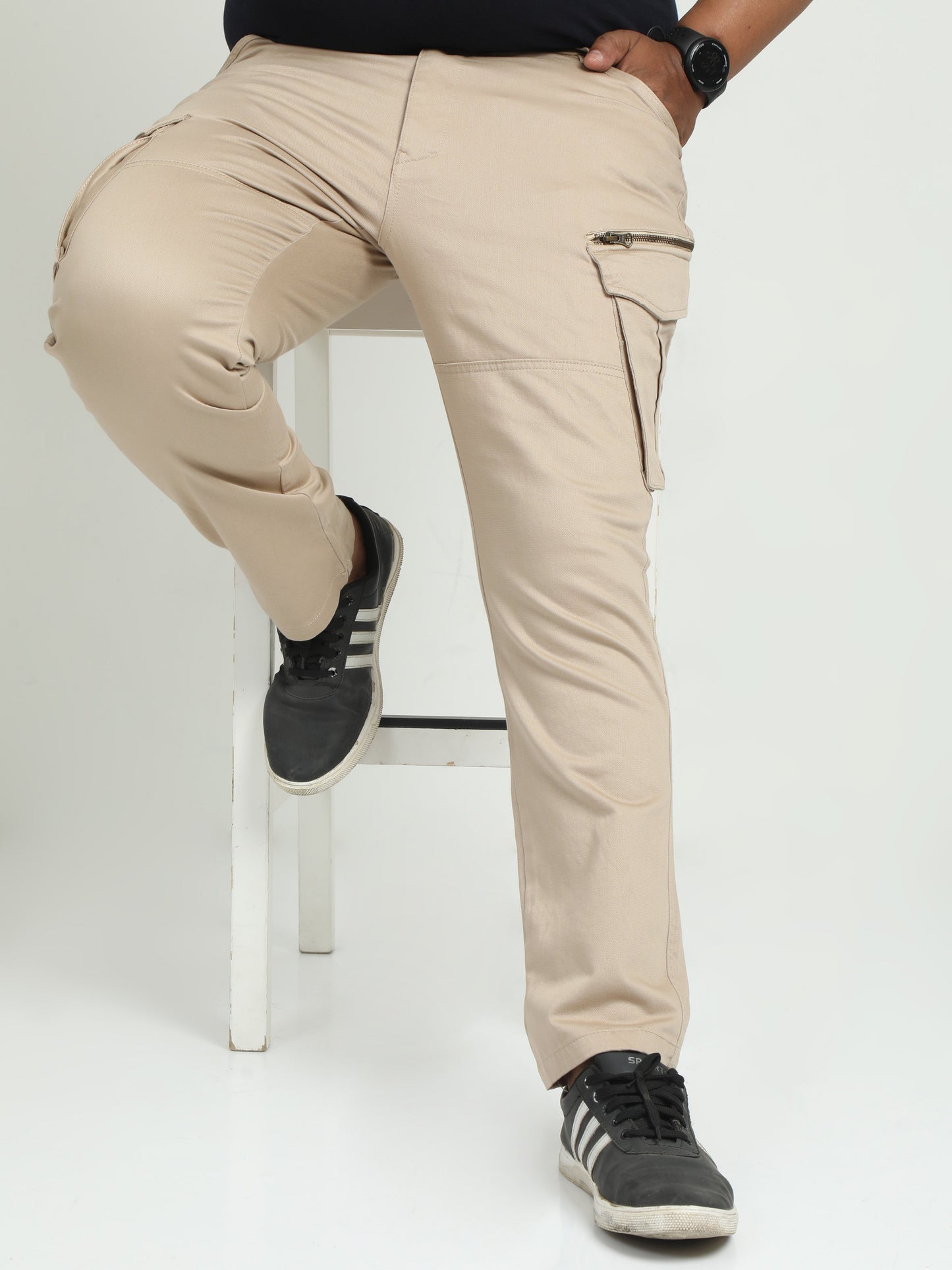 Men Plus Vintage Utility Cargo-Khaki