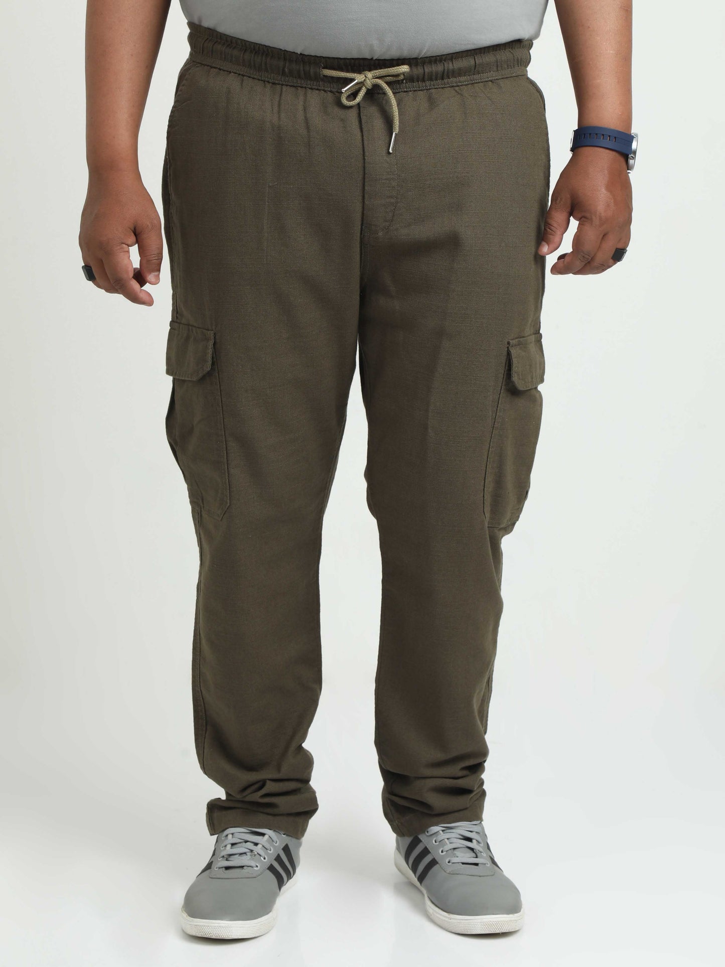 Men Lazy Linen Plus - Olive