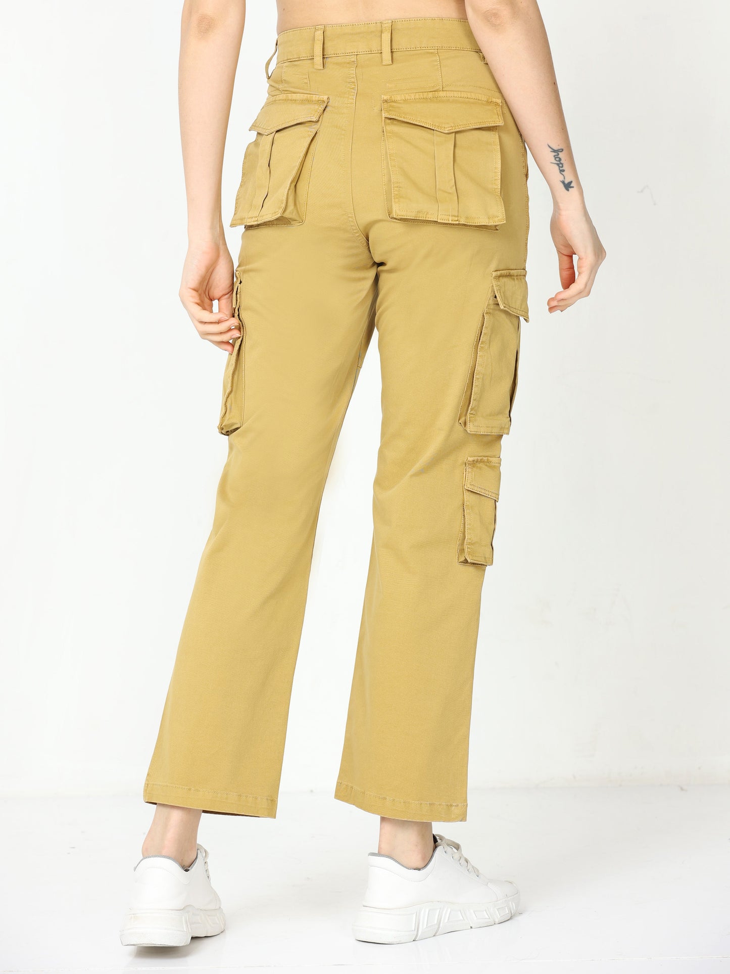 Women Vintage Khaki Cargo