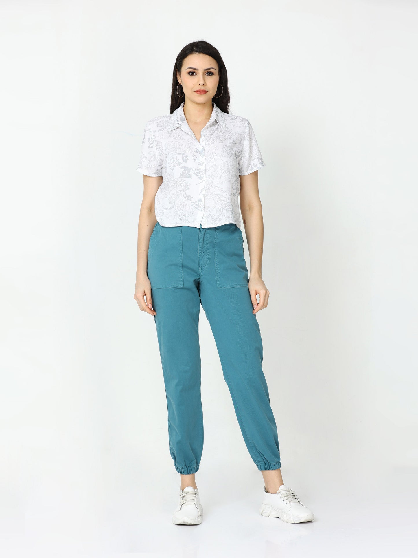 Women Vintage Mint Jogger Pants
