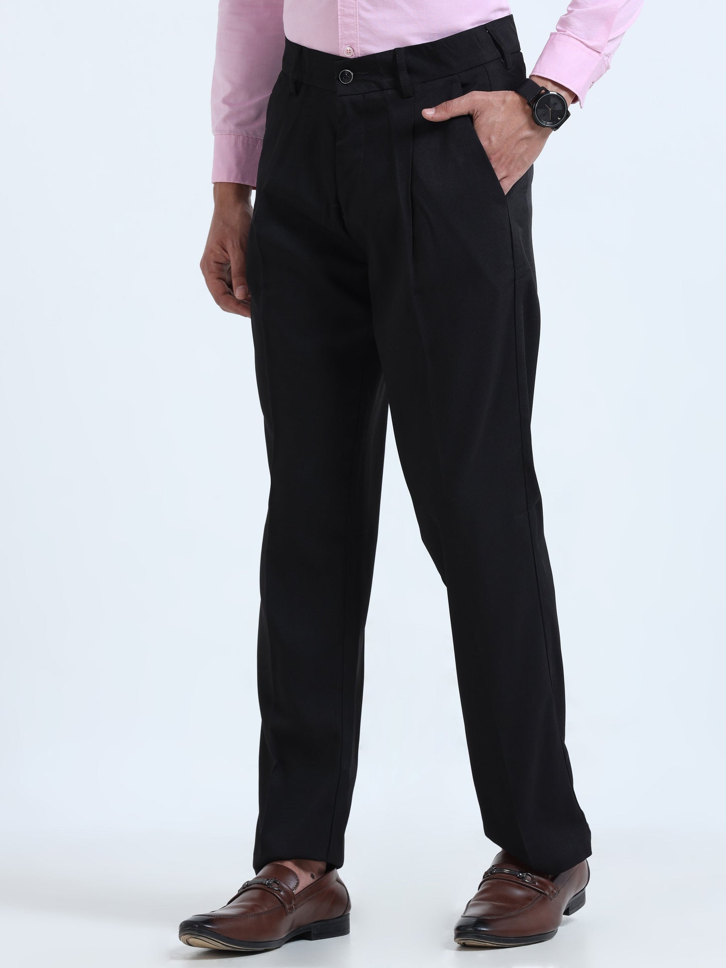 Men Bon Voyage Pleat Pant- Black