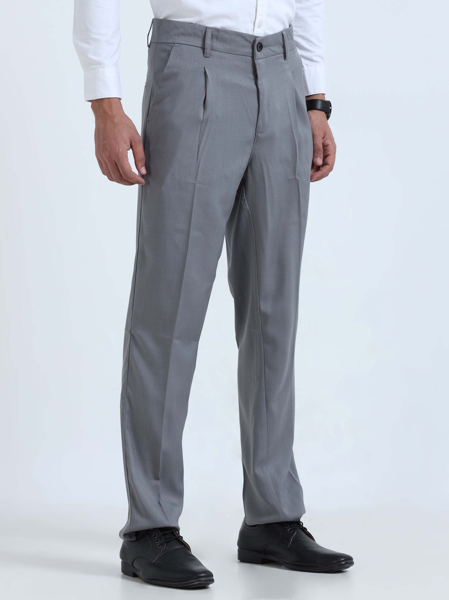 Men Bon Voyage Pleat Pant-Lt Grey