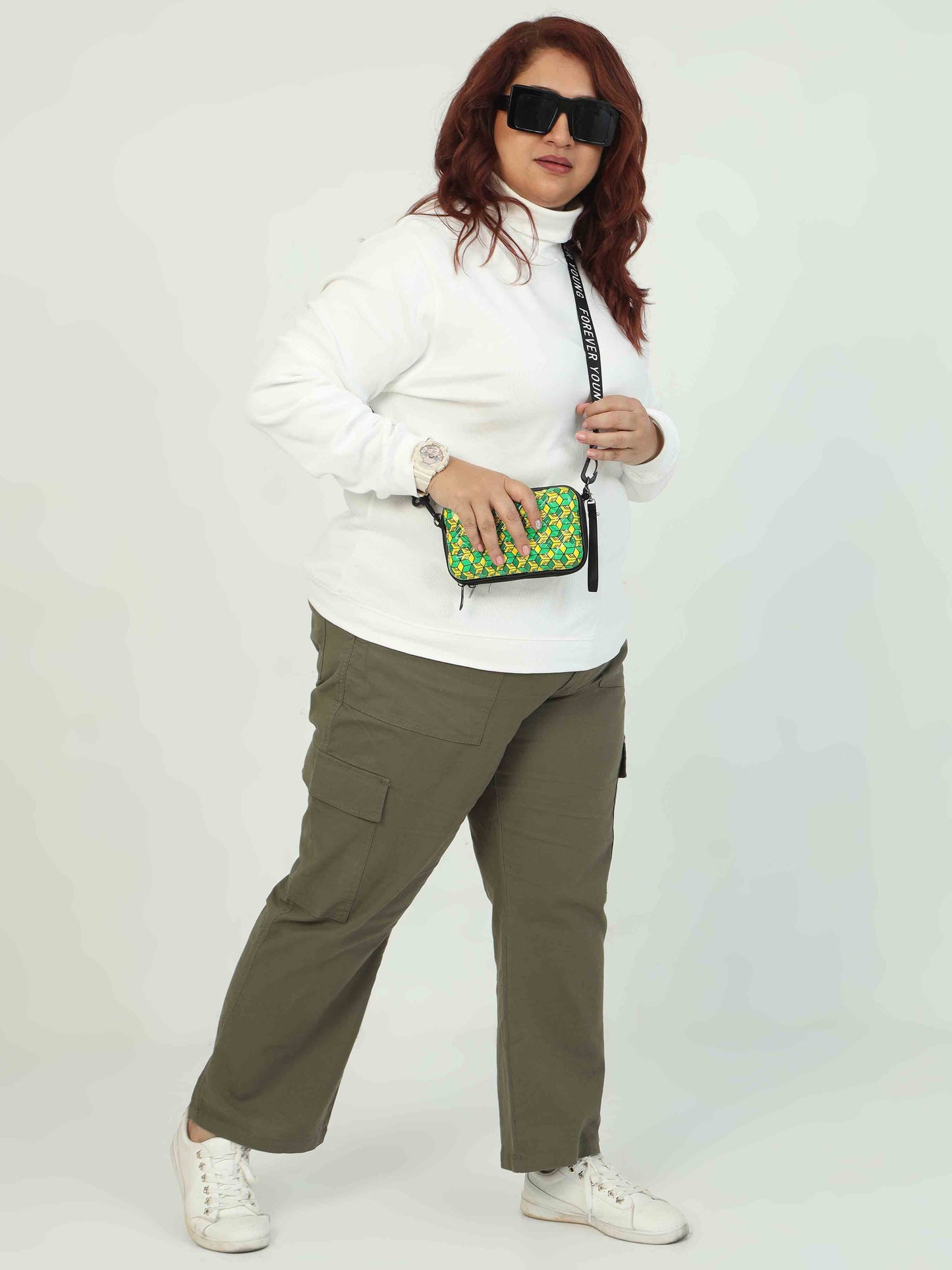 Women's Curve Cargos-Fern