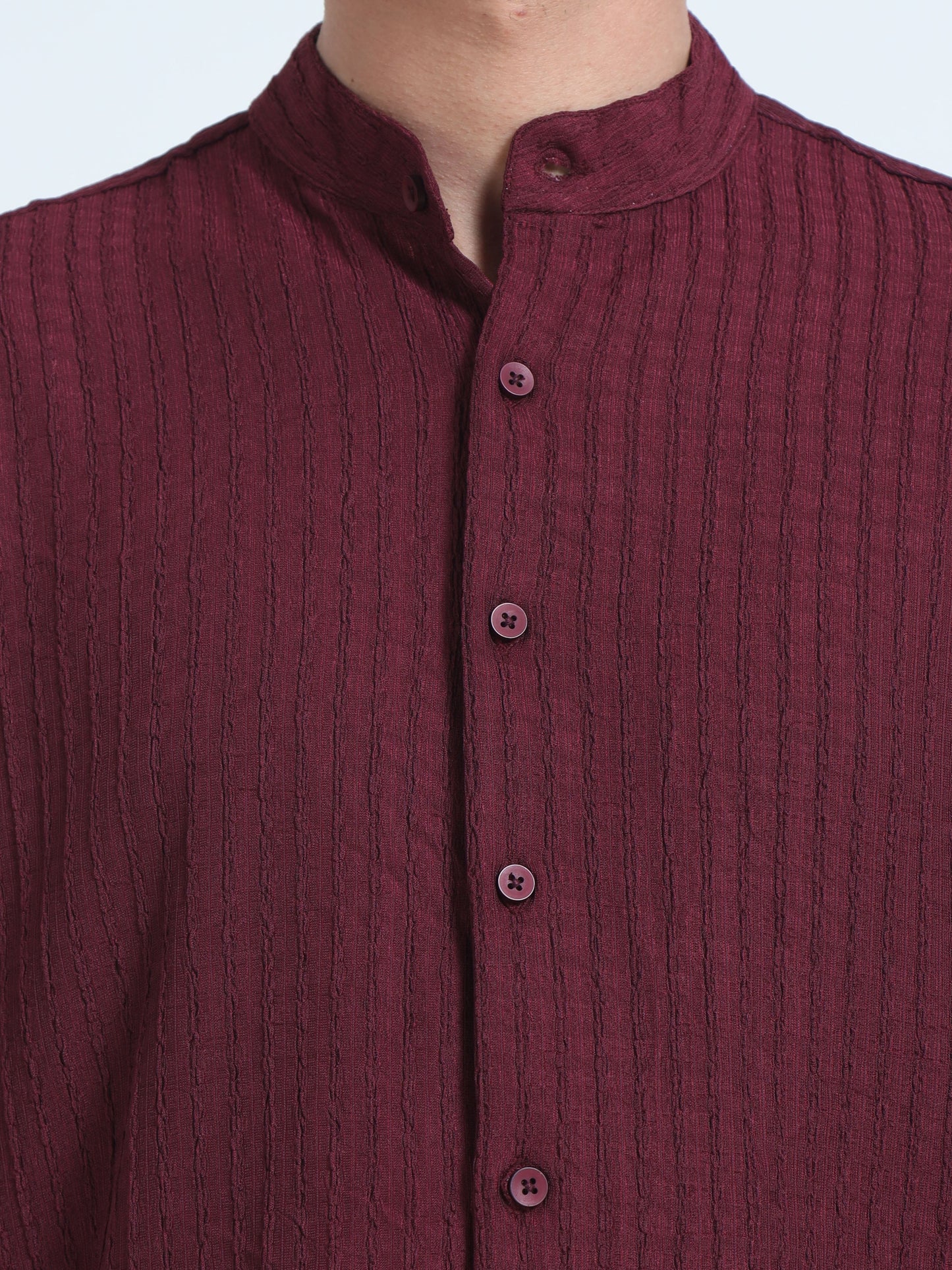 Men Summer Floruit Shirts-Maroon