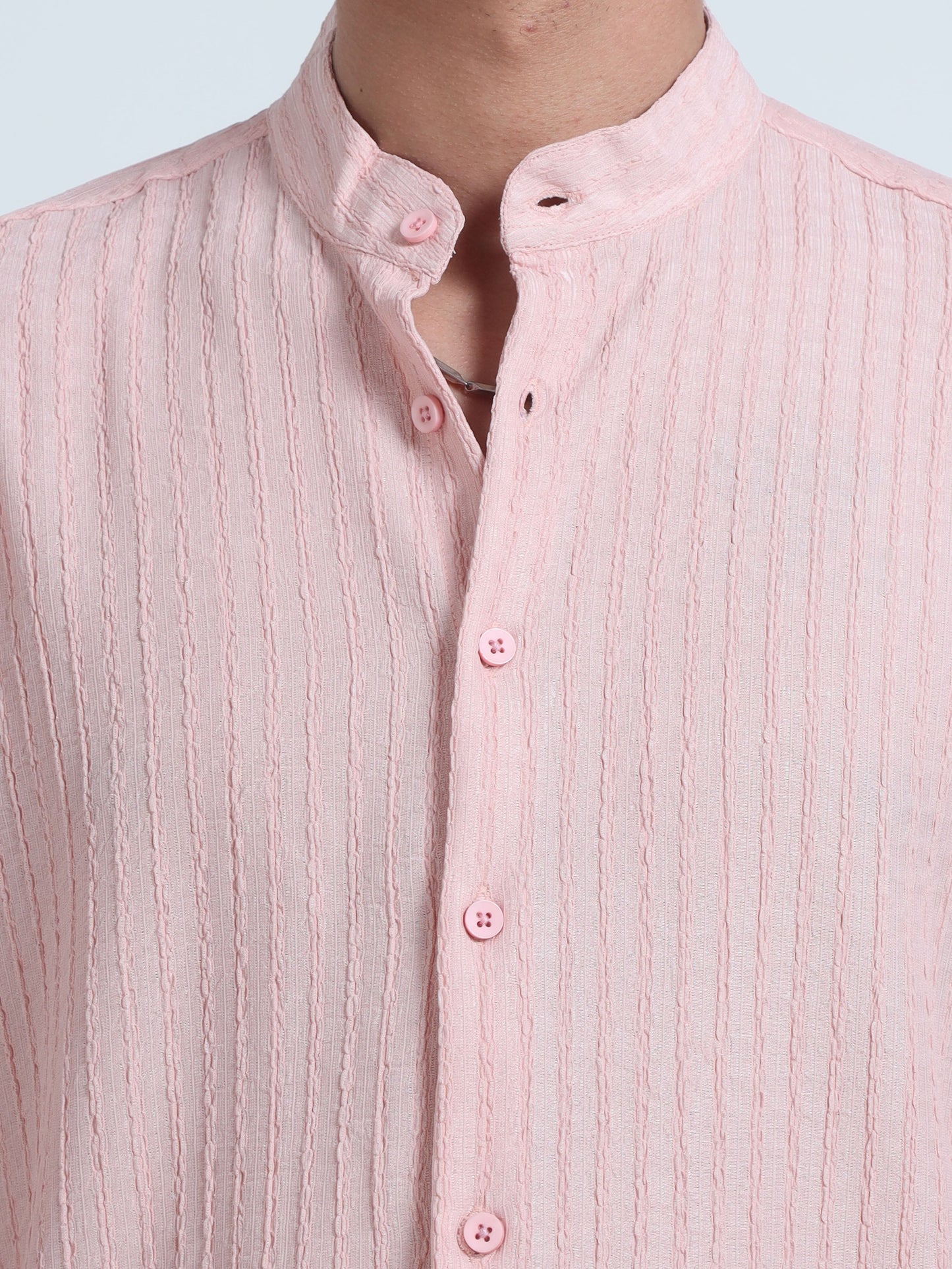 Men Summer Floruit Shirts-Pink