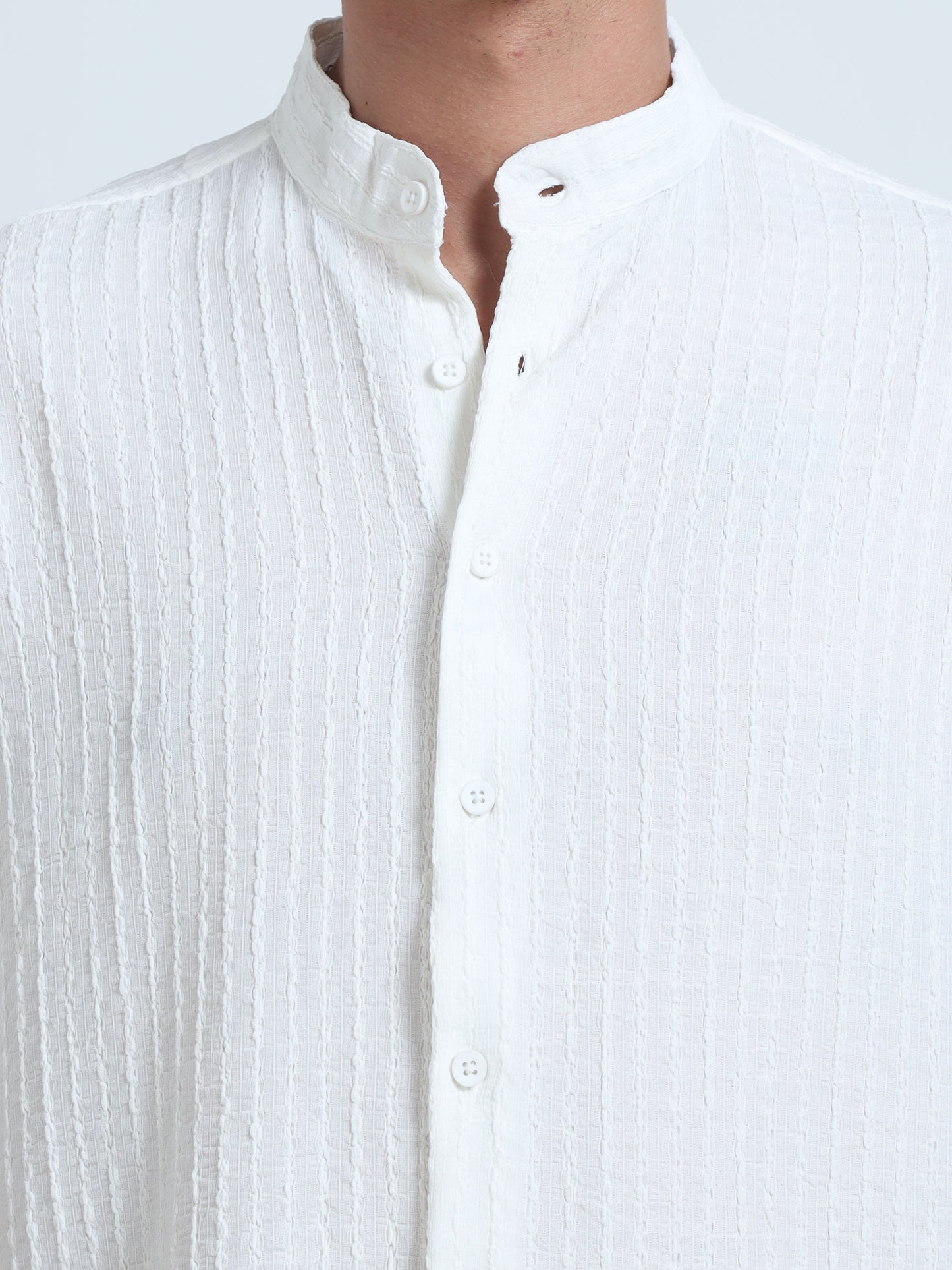 Men Summer Floruit Shirts-White