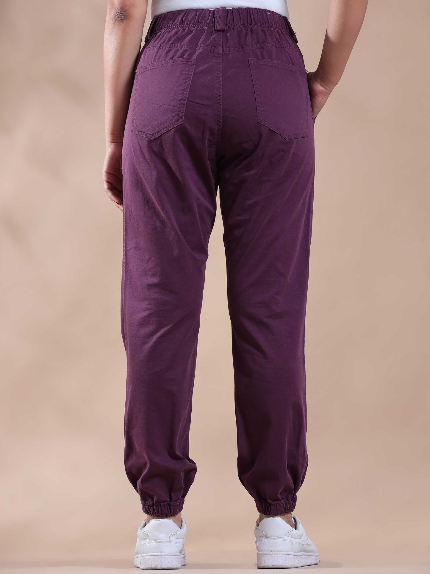 Women Vintage Purple Jogger Pants