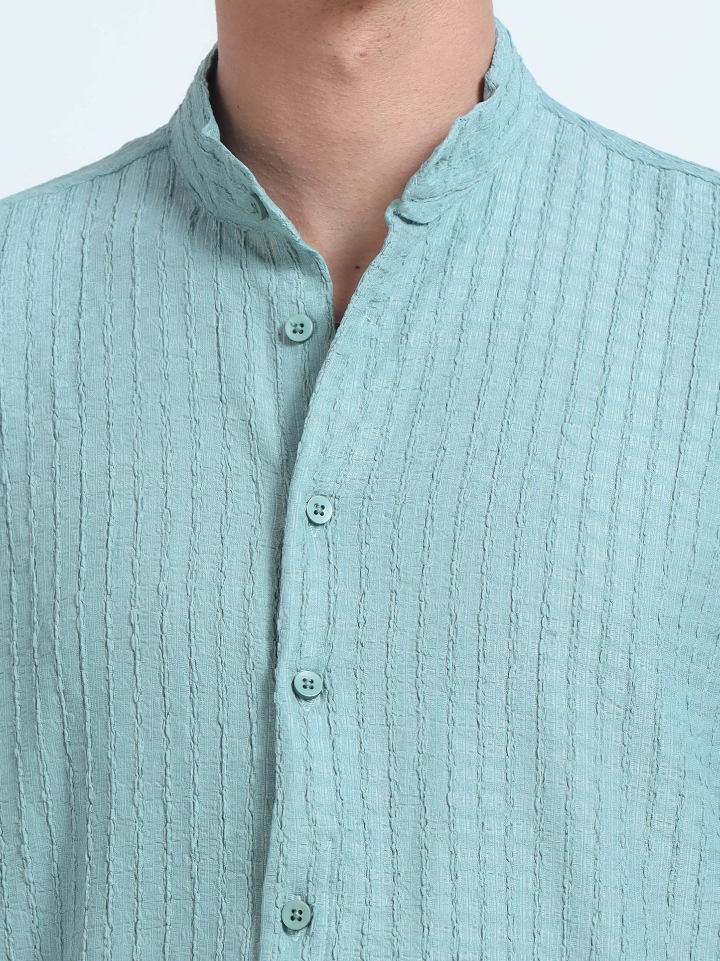 Men Summer Floruit Shirts-Mint