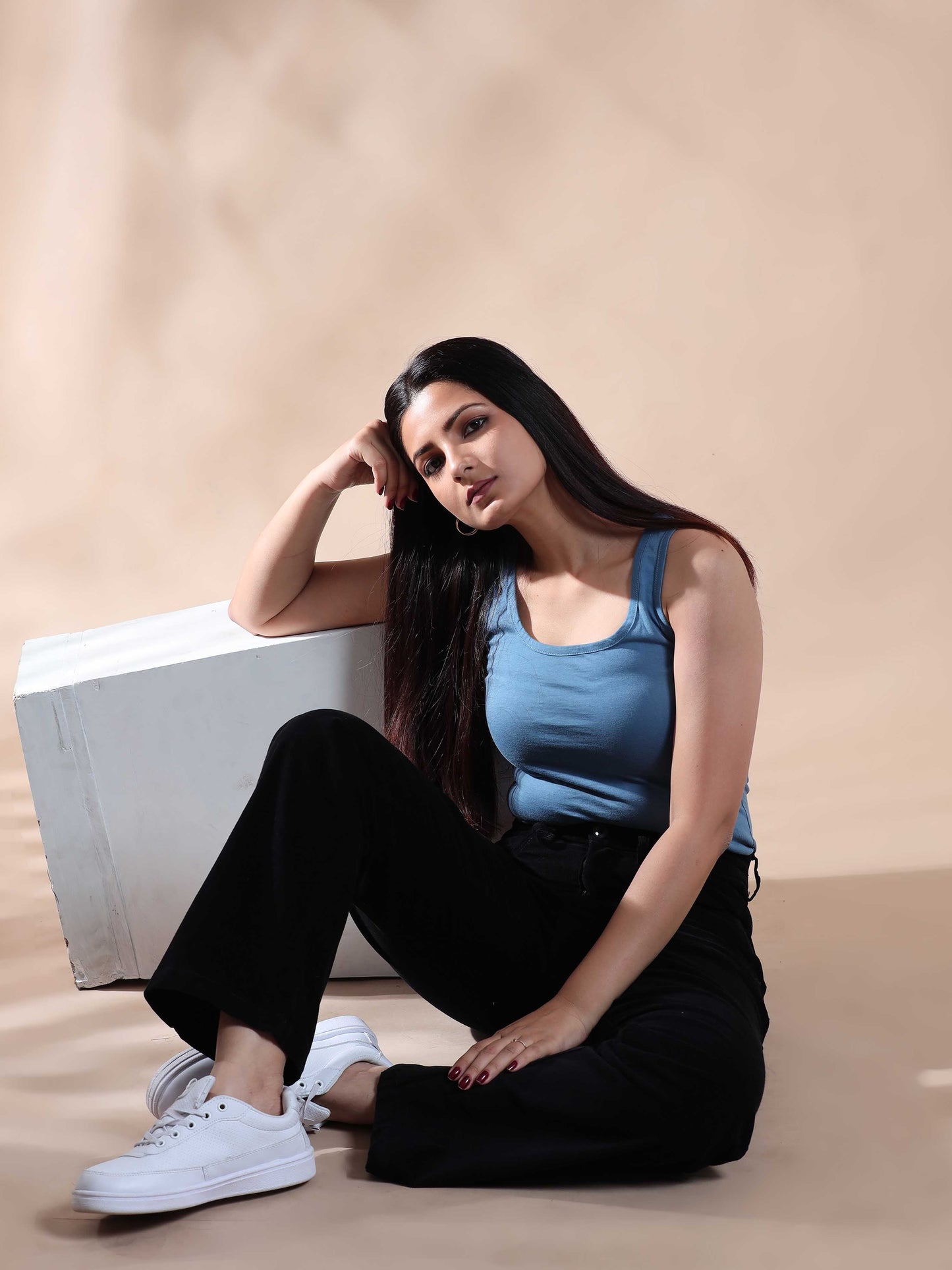 Women Corduroy Trousers- Black