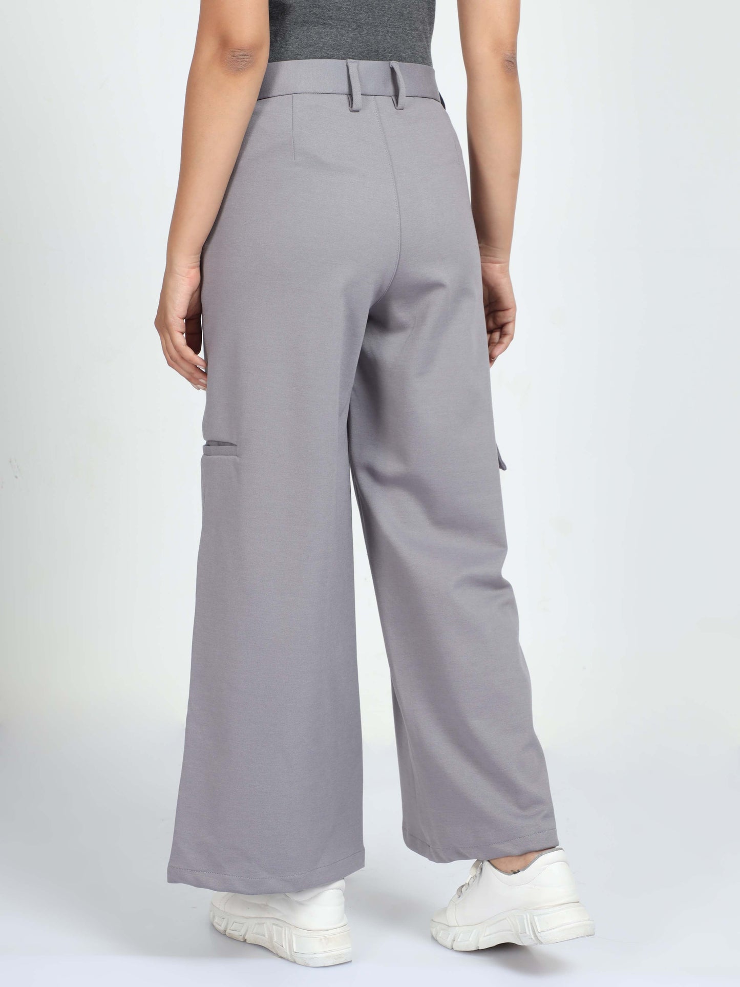 Women Flare Pants- Ash