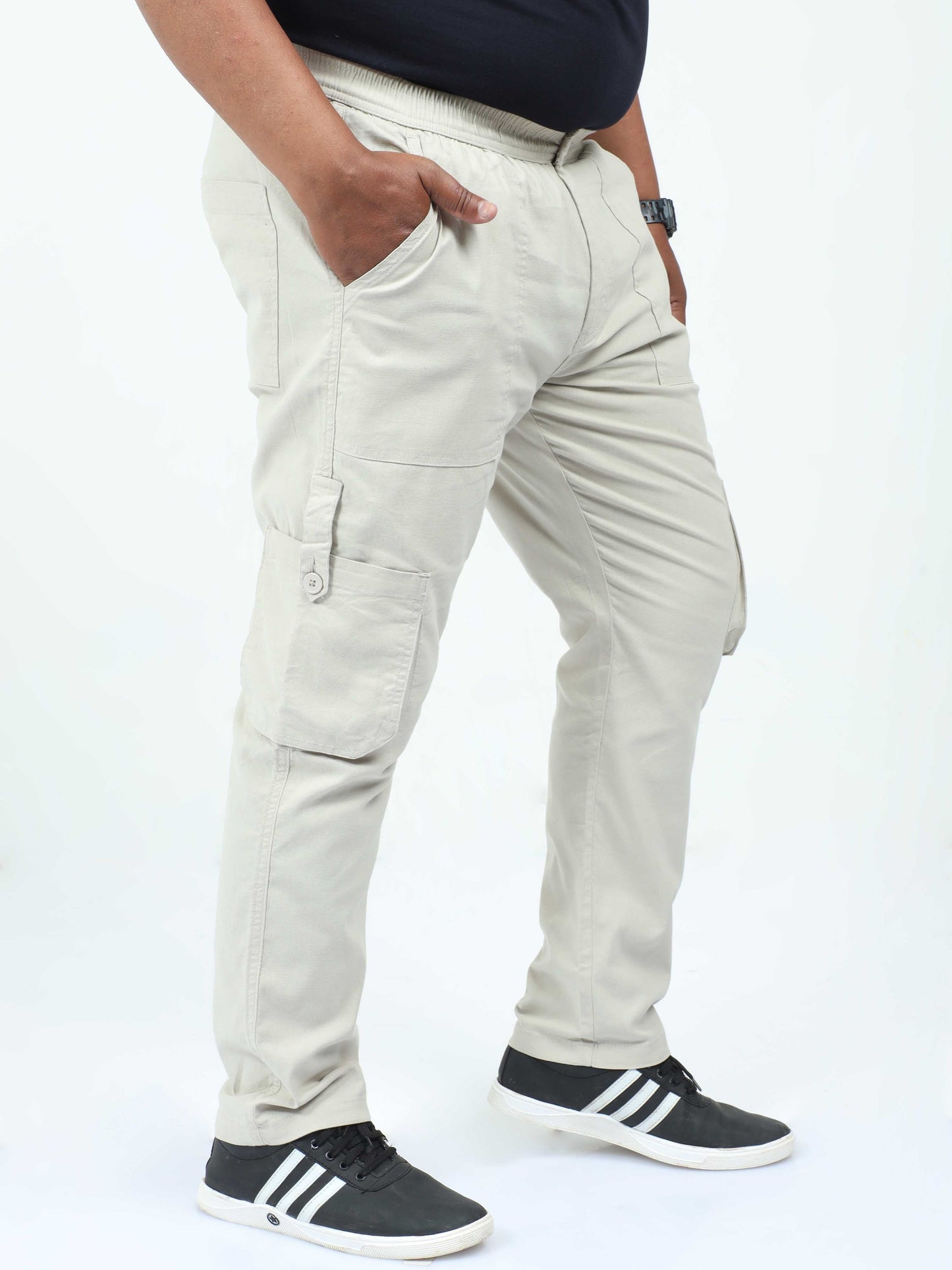 Men's Big Boys Beige Cargo