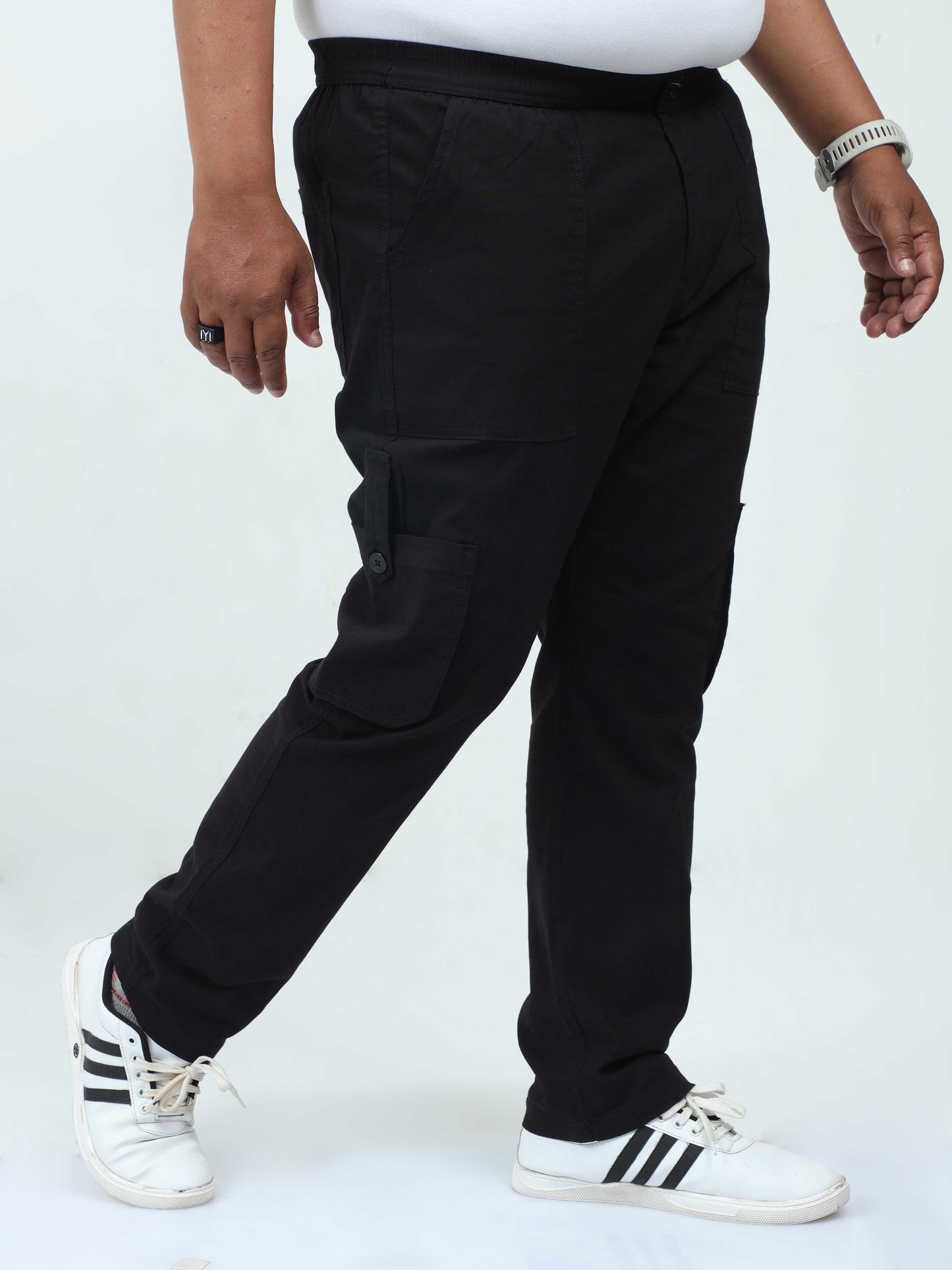 Men's Big Boys Black Cargo