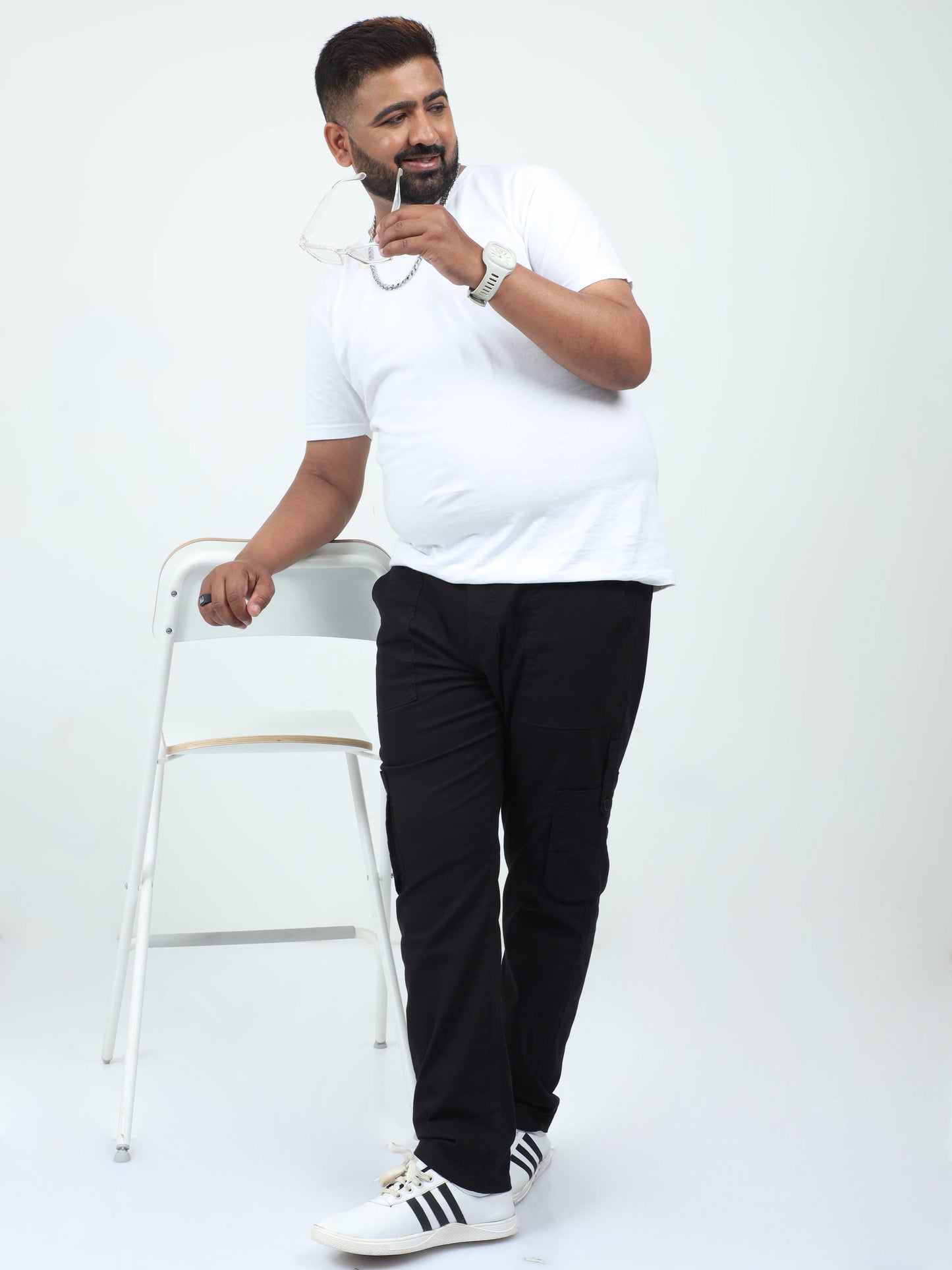 Men's Big Boys Black Cargo