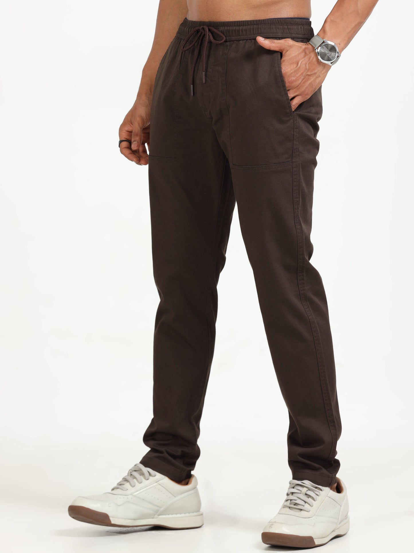 Men Comfy Airport Pant-Brown