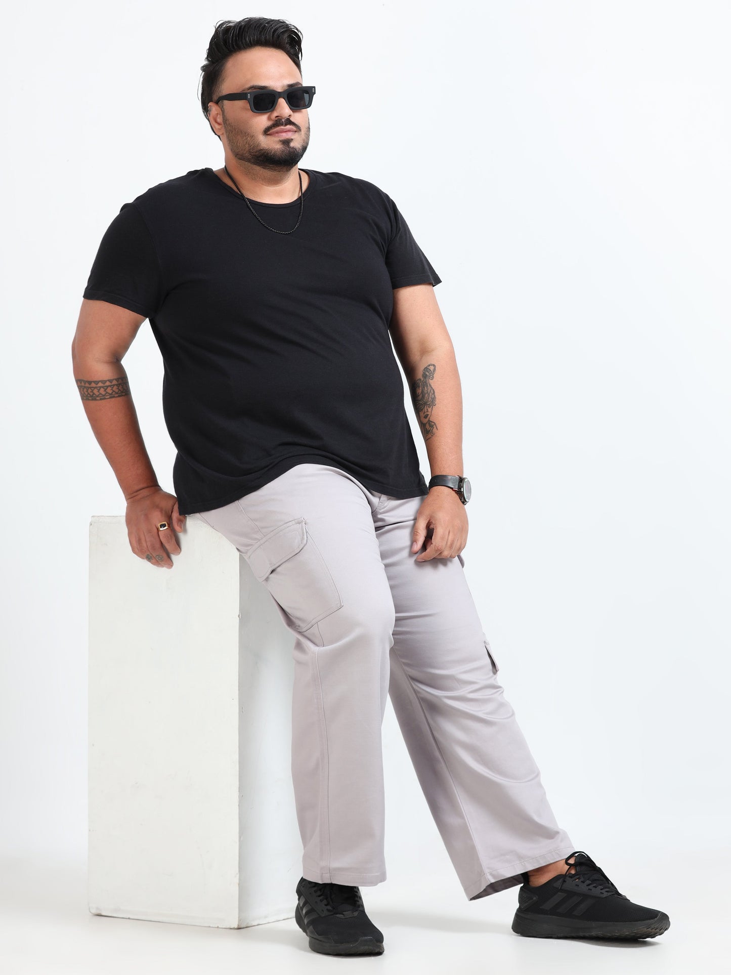 Men Classic Boohoo Curve Cargo - Stone