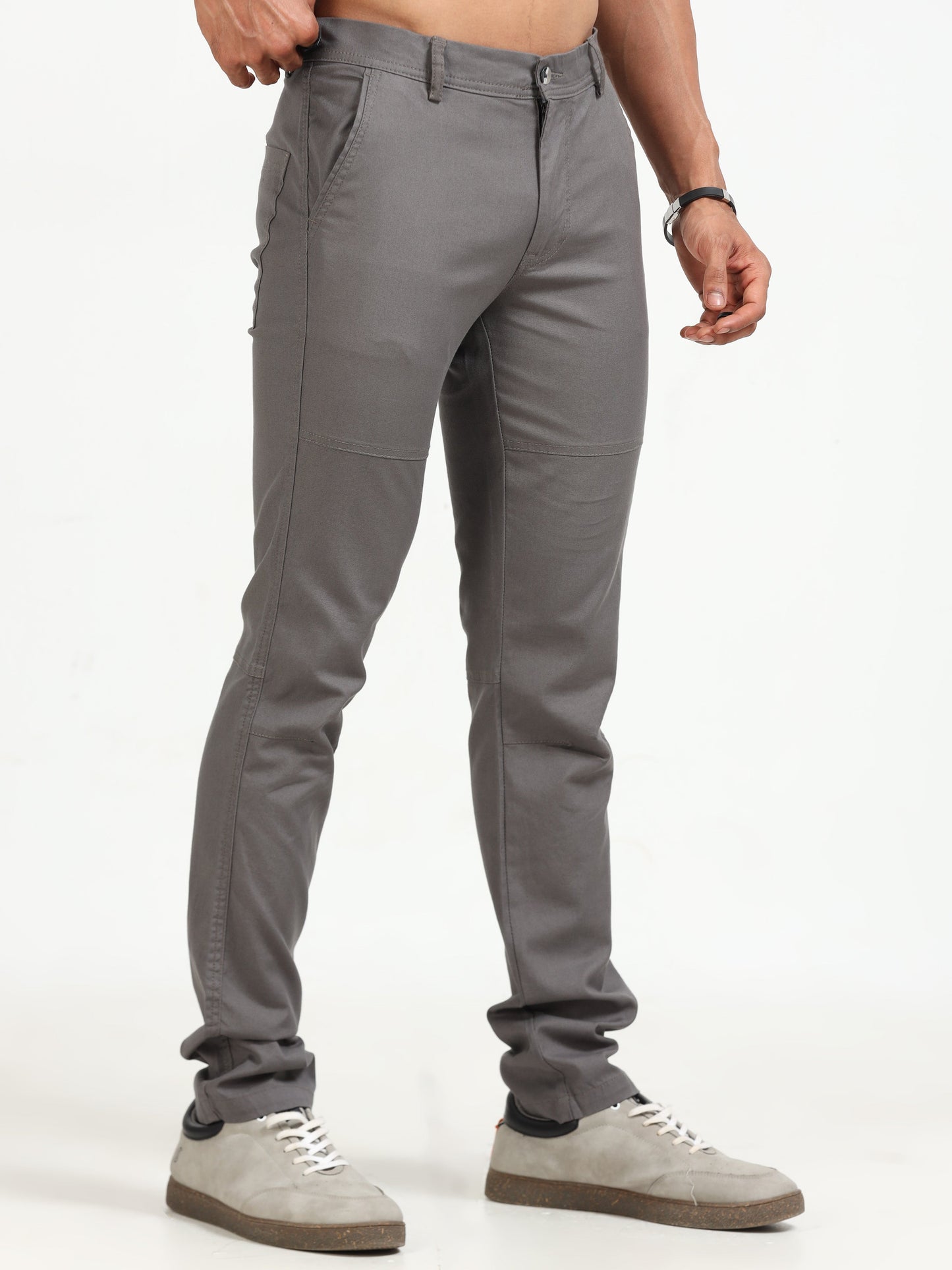 Men Popcorn Dobby Cargo-Grey
