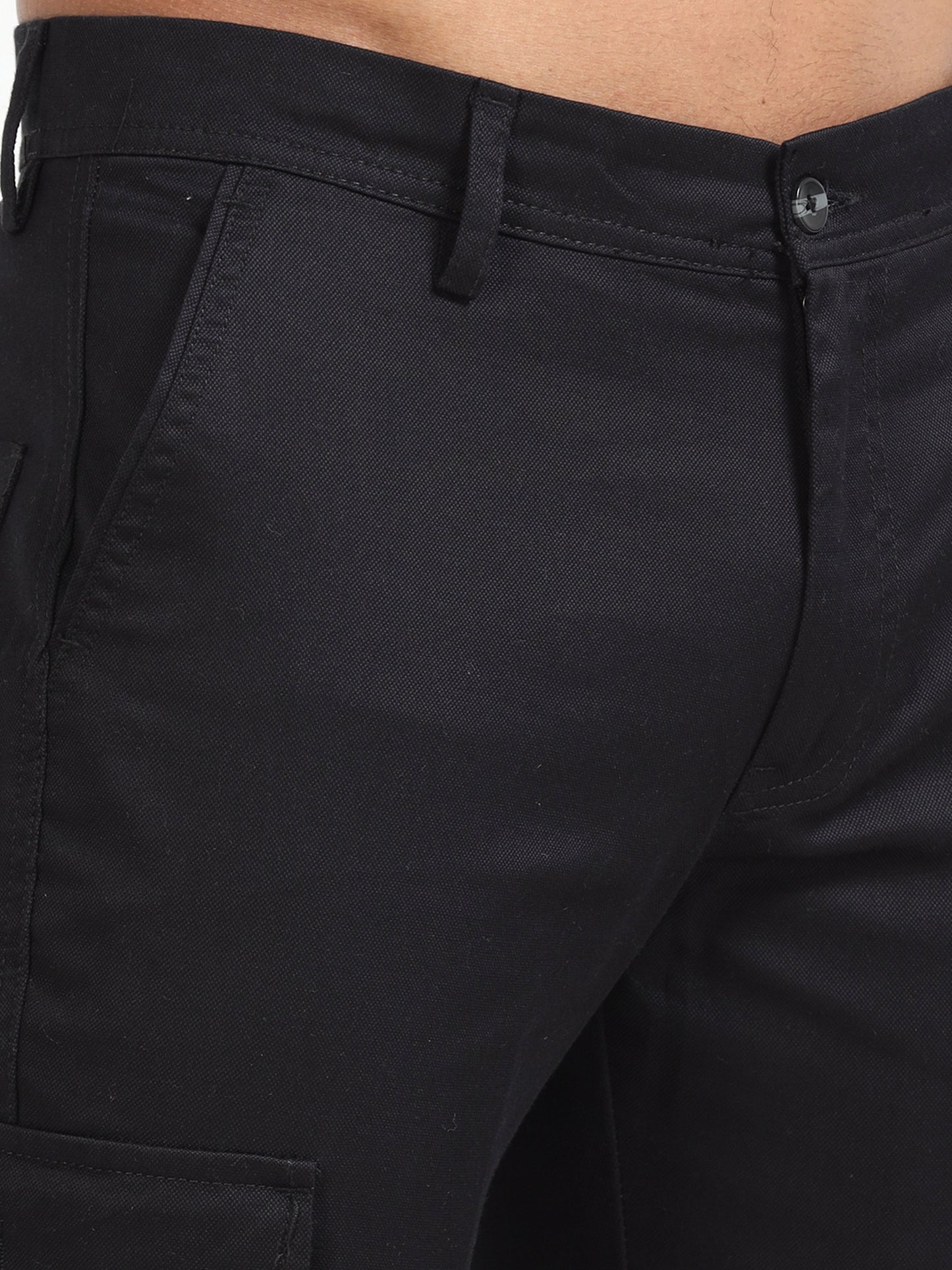 Men Popcorn Dobby Cargo-Black