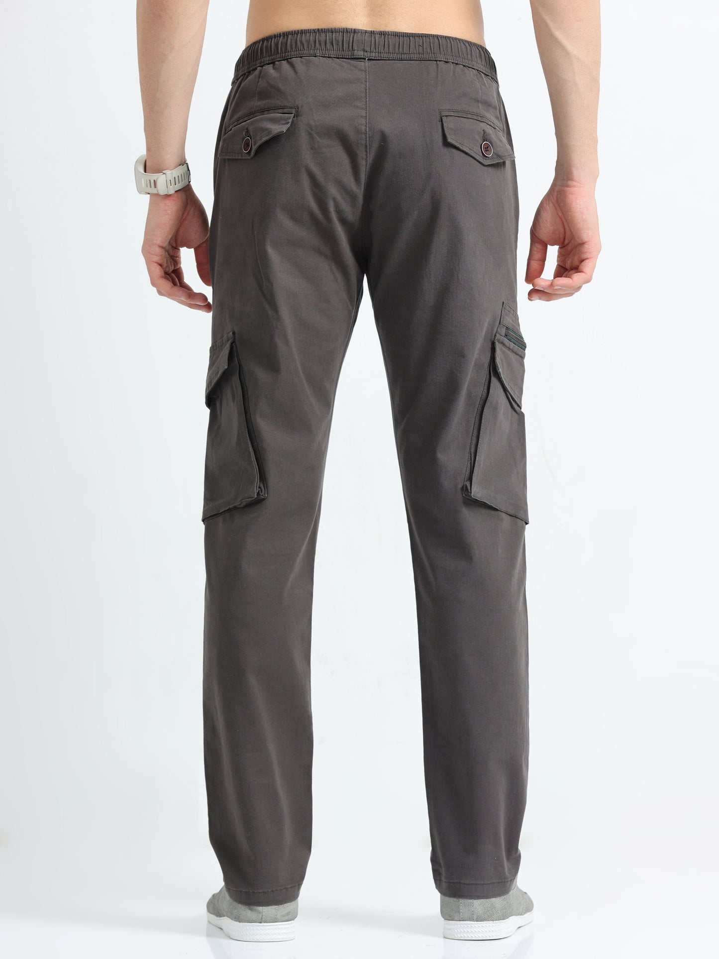 Men Zipper Cargo-Grey