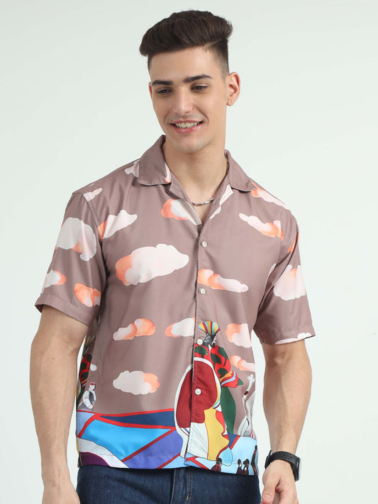 Men Queen of Hearts Oversized Shirt-Queen of Hearts