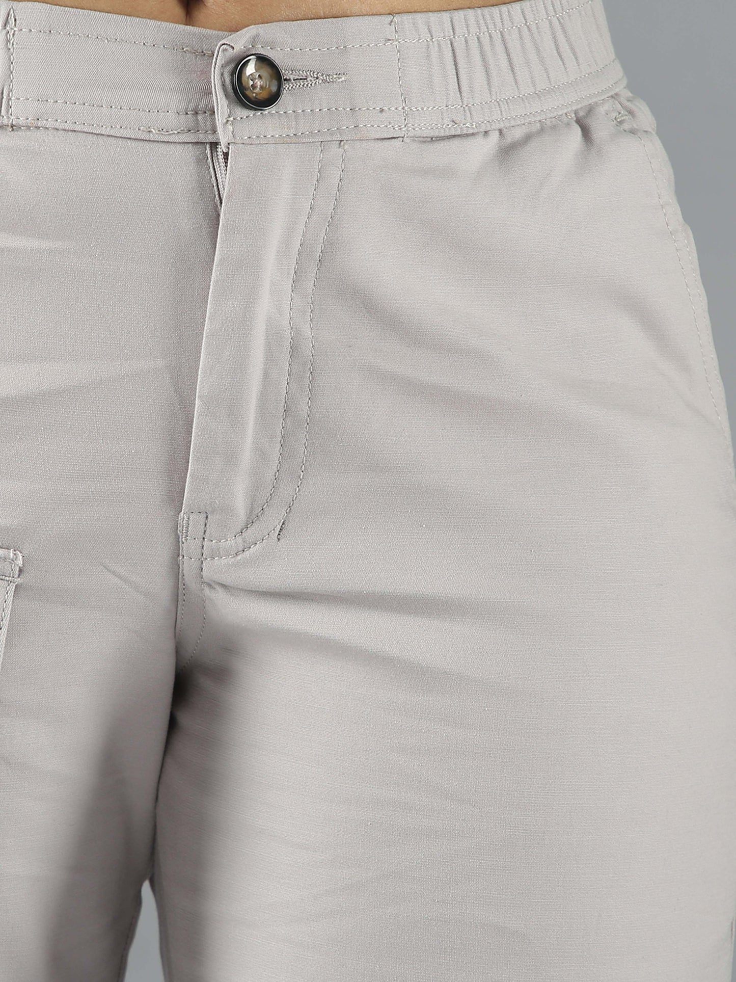 Ligth Grey Baggy Cargo Pants Womens